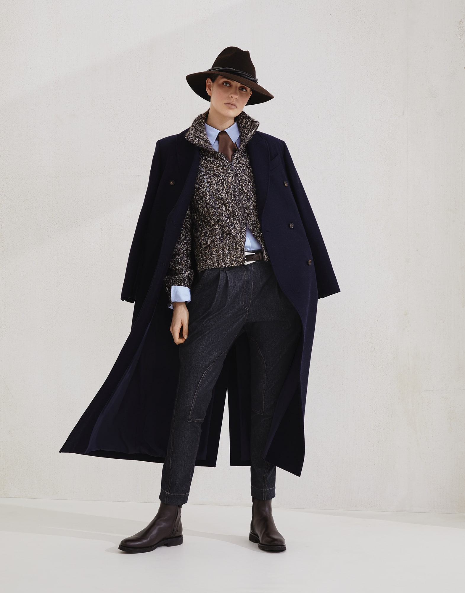 ジップアップカーディガン - ルック全体 - 全画面表示