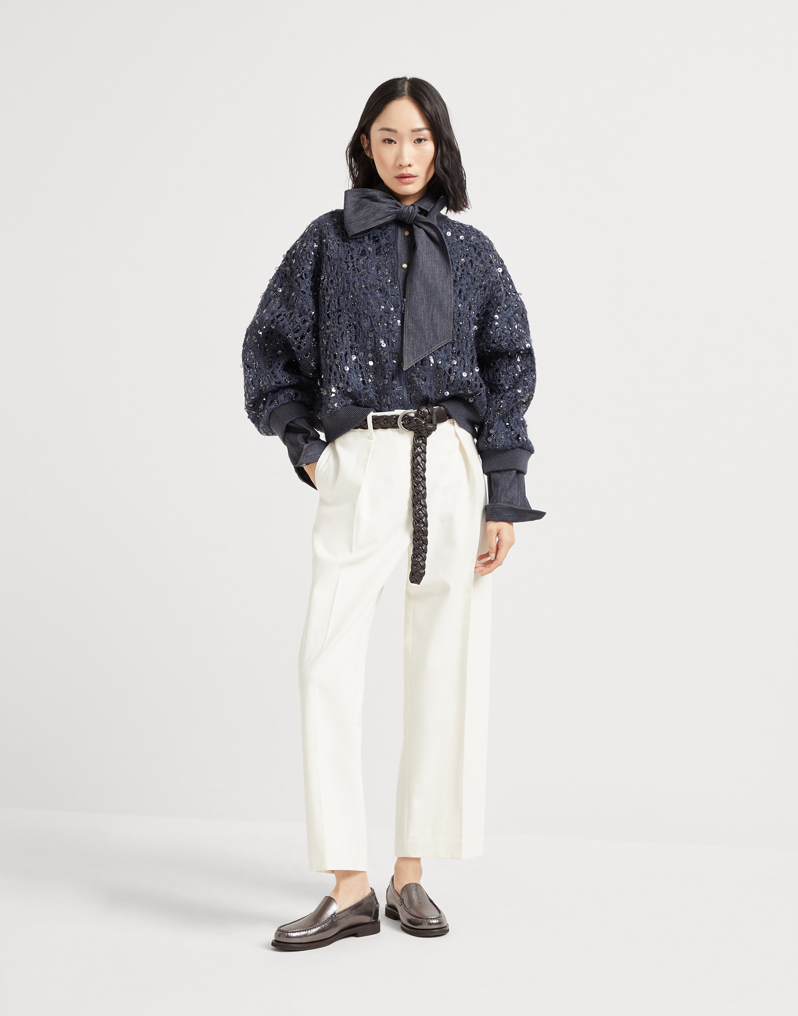 Zip-front Cardigan - Full look - View Full Screen