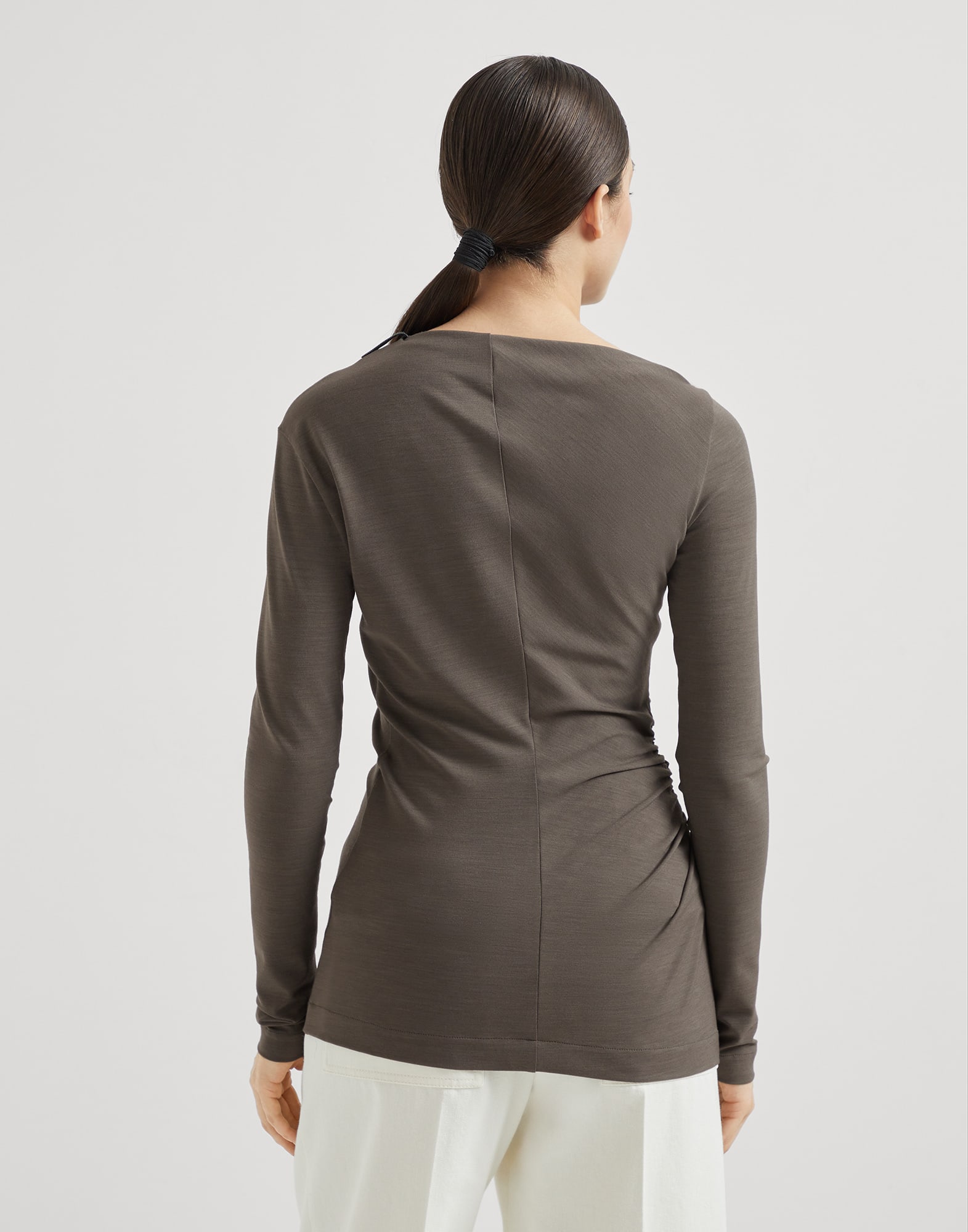 长袖T裇 - 背面视角 - 正面观看 - 全屏观看