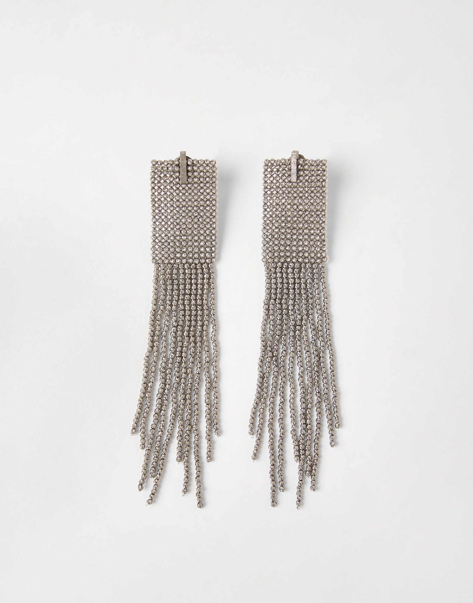 Frayed earrings Silver Woman - Brunello Cucinelli