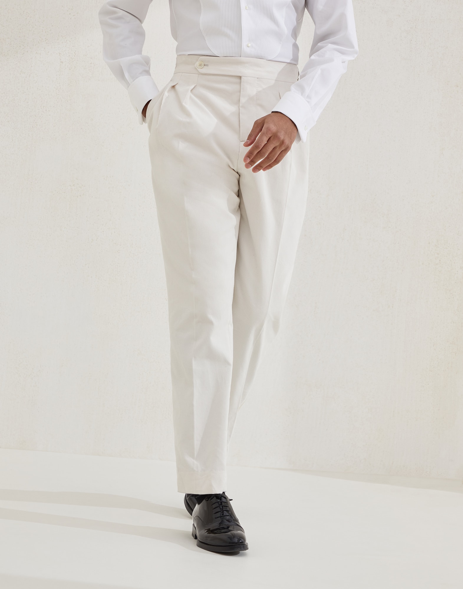 Pantalon pour smoking Lait Homme - Brunello Cucinelli