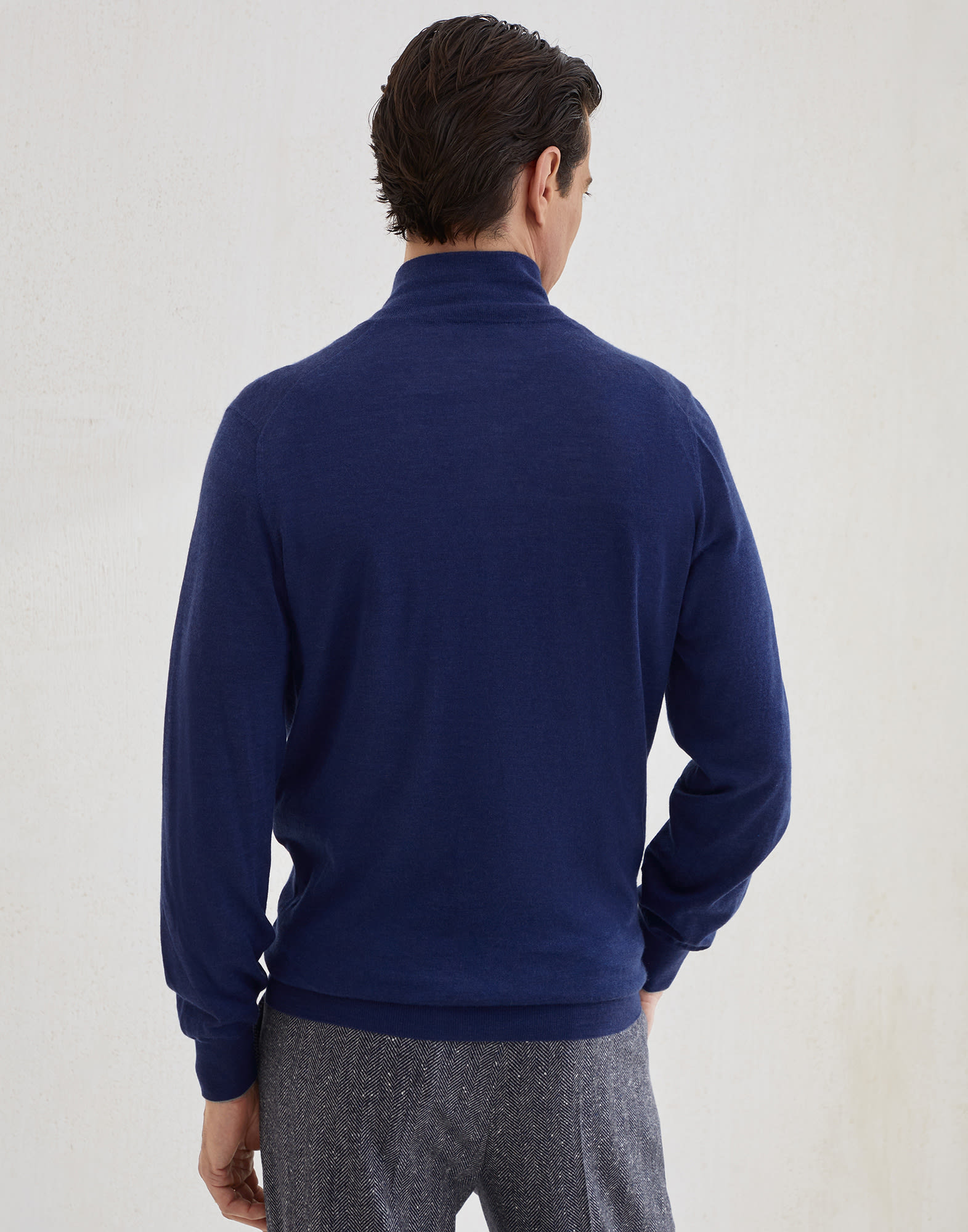 Zip Neck Sweater - Back view - View Full Screen