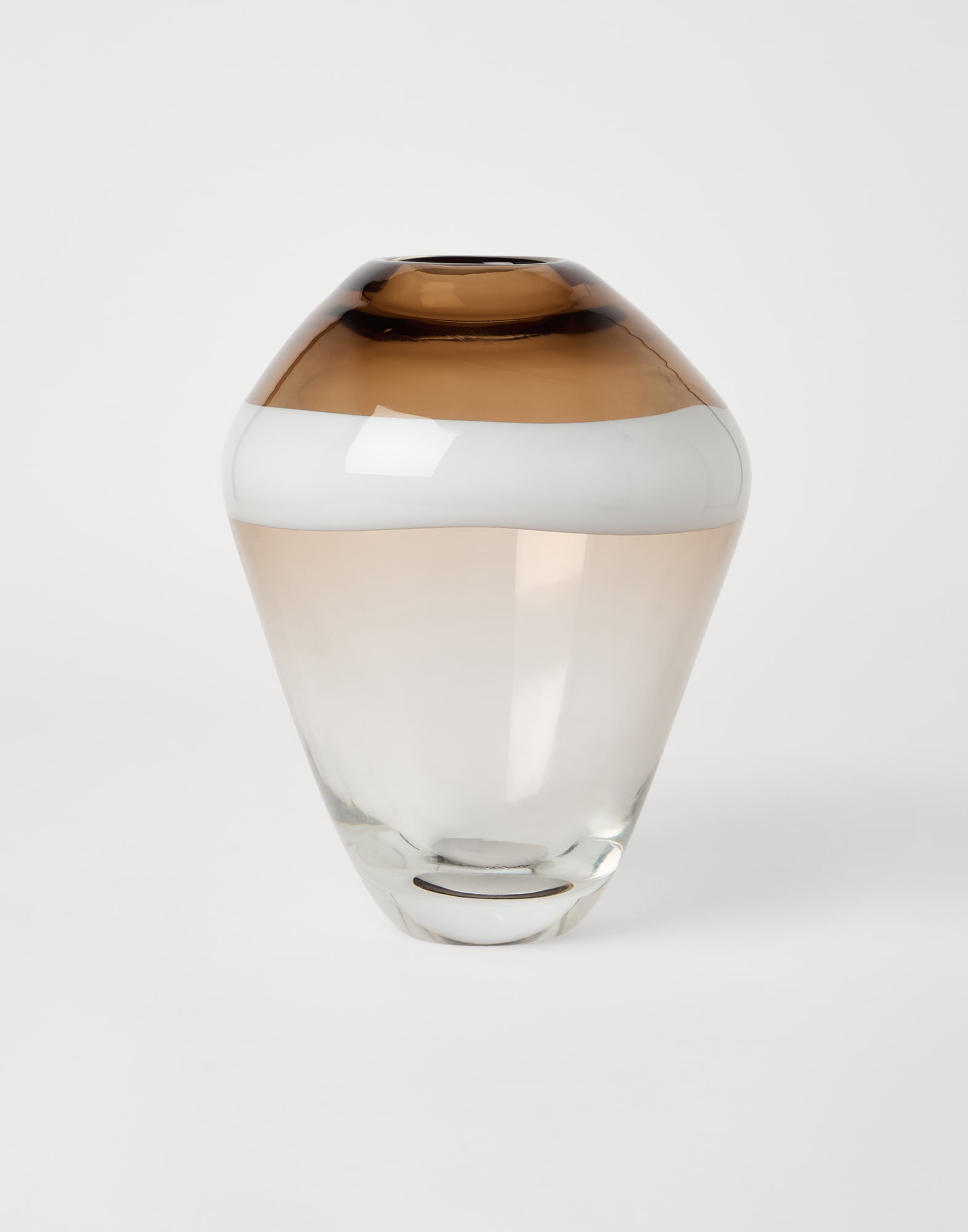 Murano glass striped vase Natural Lifestyle - Brunello Cucinelli