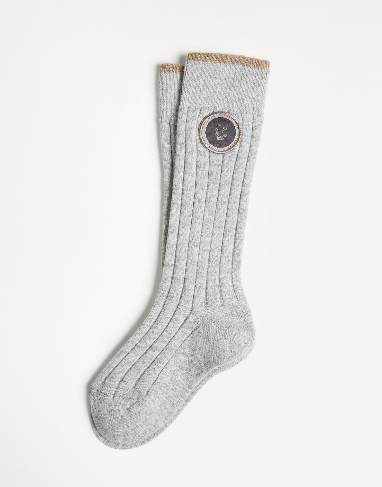 Cashmere knit socks Light Grey Boys - Brunello Cucinelli