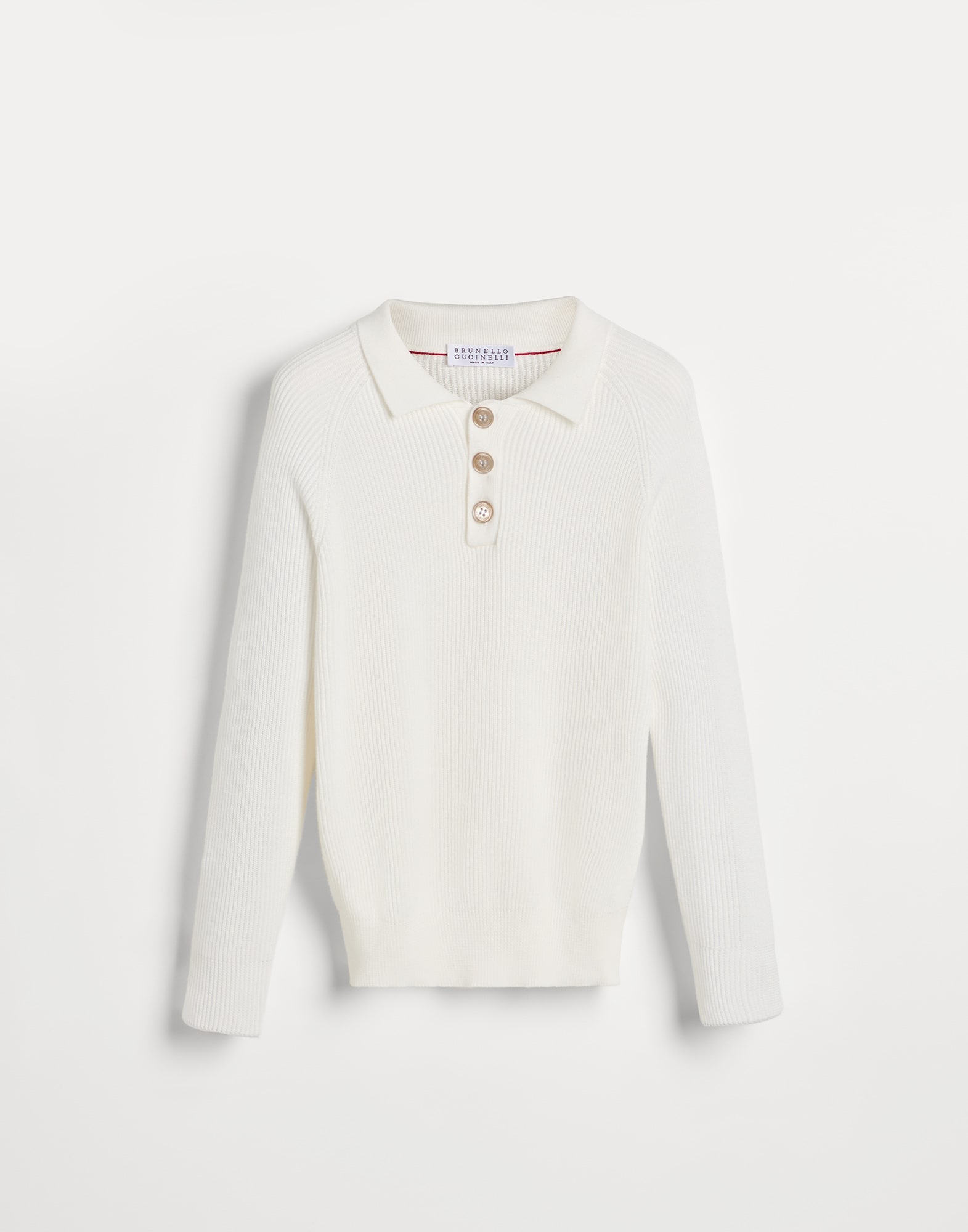 Lightweight knit Polo Panama Boys - Brunello Cucinelli