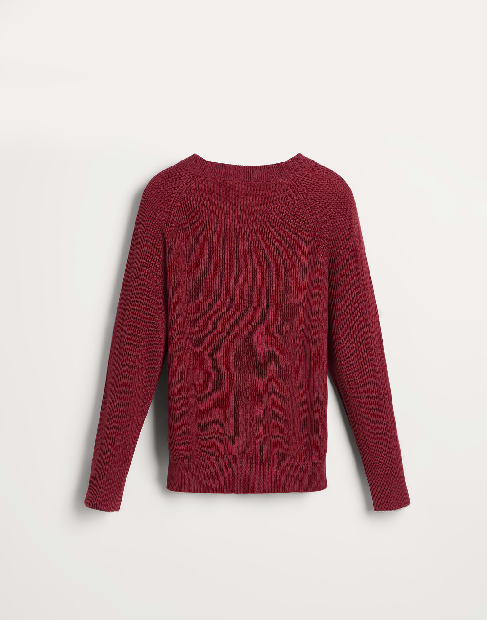 圆领针织衫 - 背面视角 - 正面观看 - 全屏观看