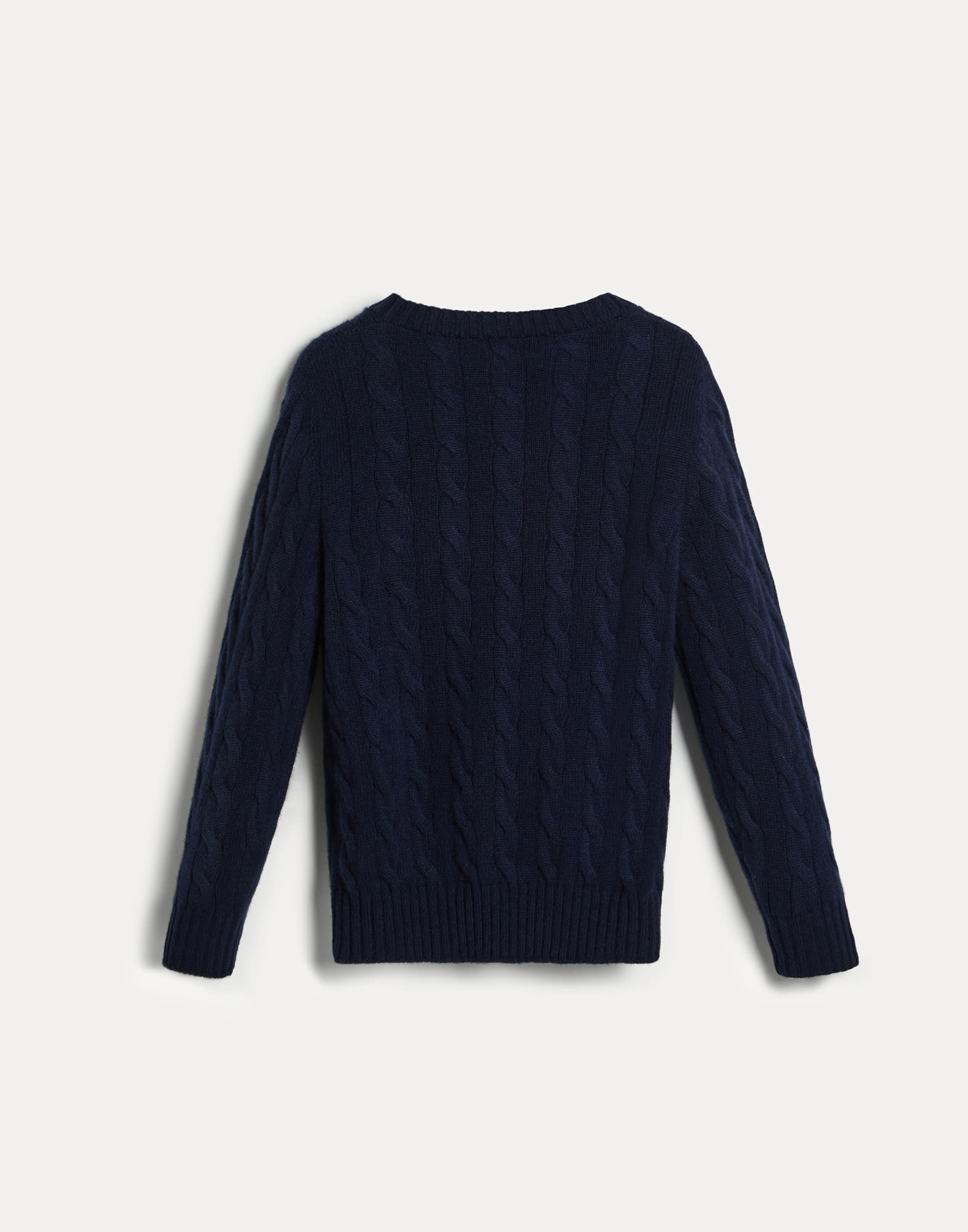 圆领针织衫 - 背面视角 - 正面观看 - 全屏观看