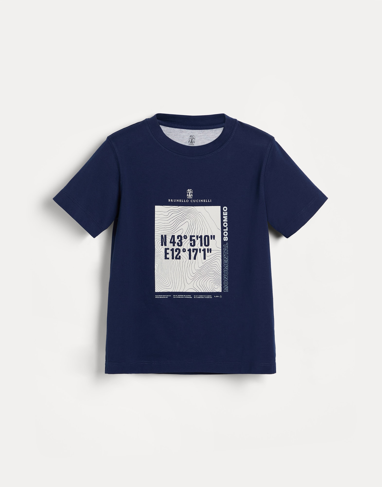 Jersey T-shirt Blue Boys - Brunello Cucinelli