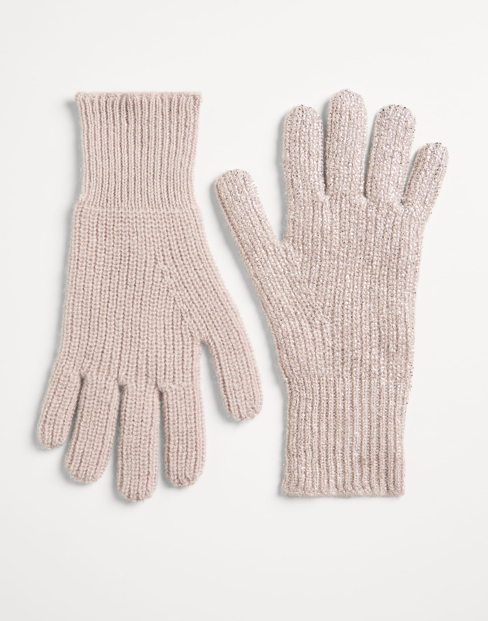 Double knit gloves Pink Girls - Brunello Cucinelli