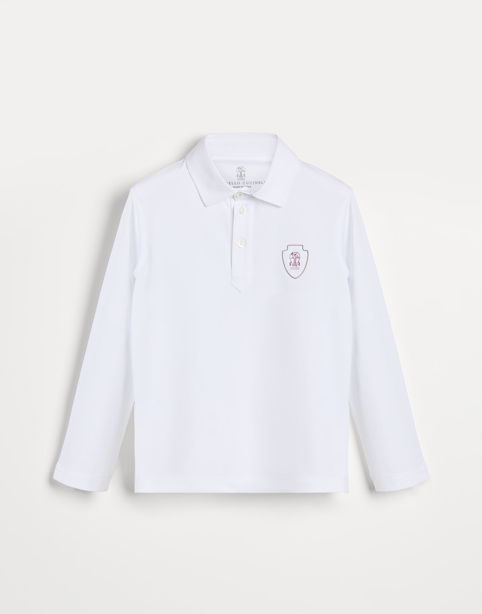 Polo with logo White Boys - Brunello Cucinelli
