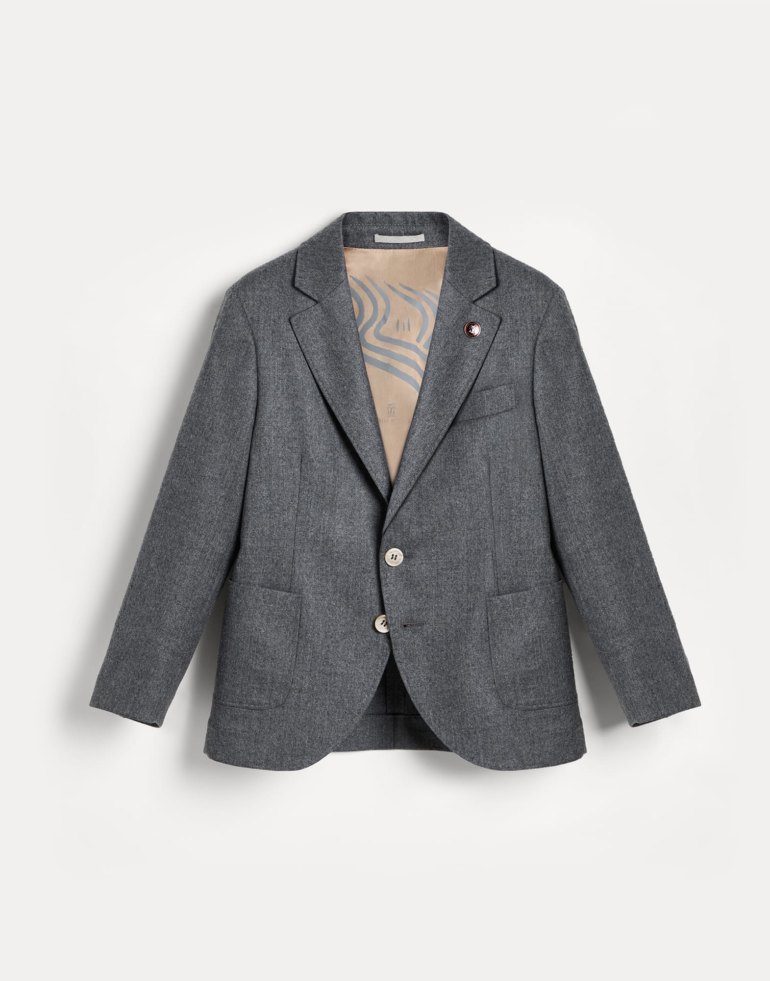 Flannel blazer Medium Grey Boys - Brunello Cucinelli