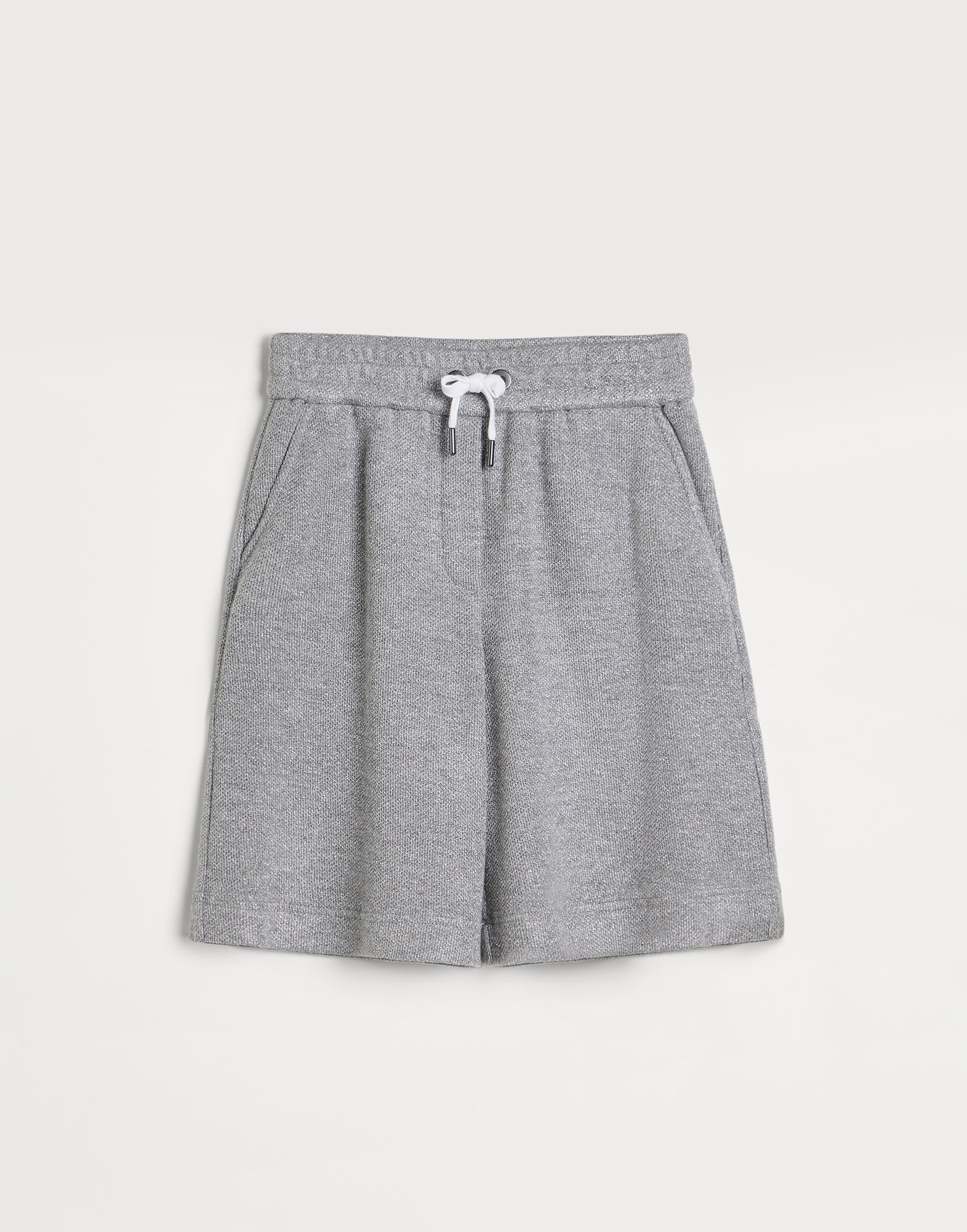 Sparkling piqué Bermuda shorts Grey Girls - Brunello Cucinelli