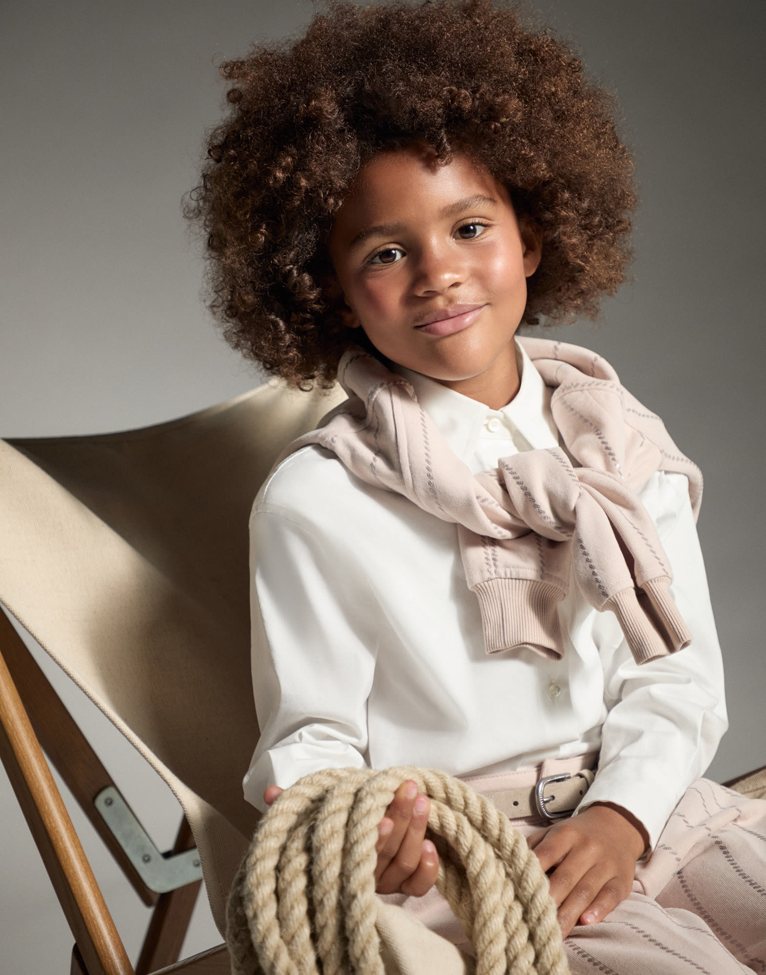 Stretch poplin shirt White Girls - Brunello Cucinelli