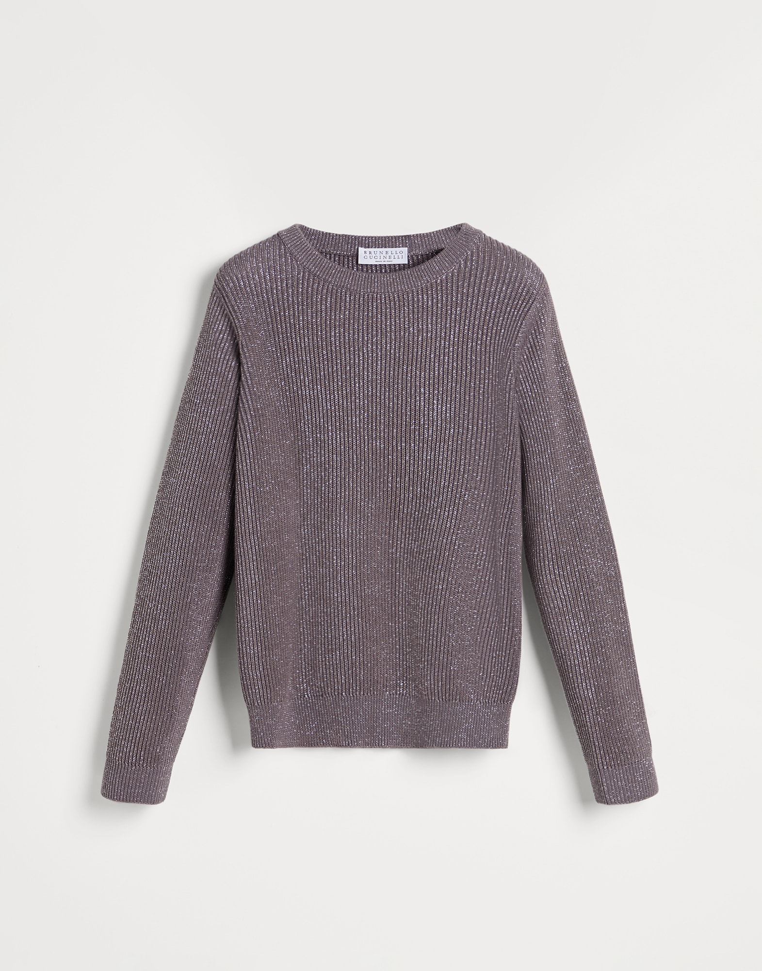 Джемпер из хлопка Sparkling Лаванда Девочки - Brunello Cucinelli