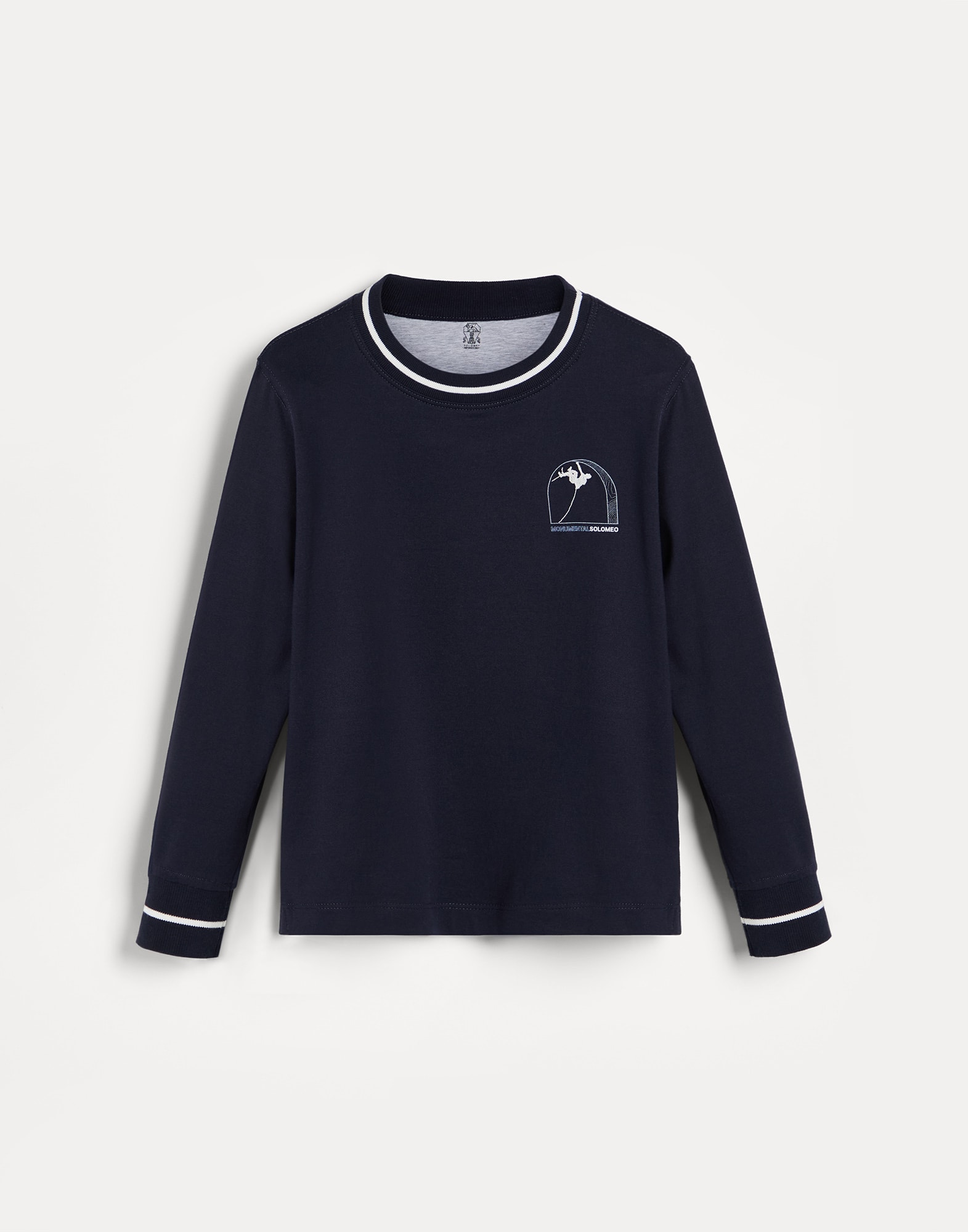 Long sleeve T-shirt Cobalt Boys - Brunello Cucinelli