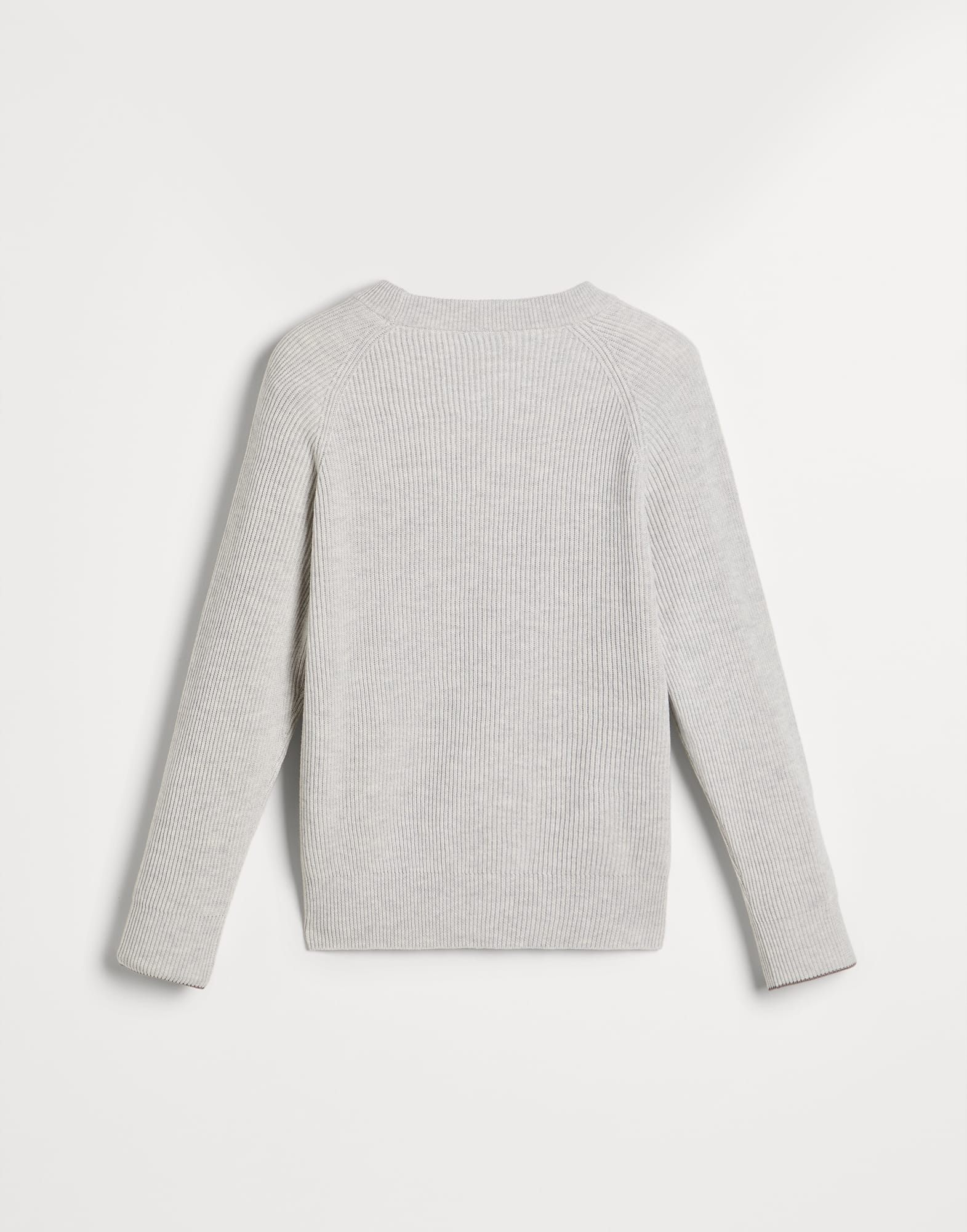 圆领针织衫 - 背面视角 - 正面观看 - 全屏观看