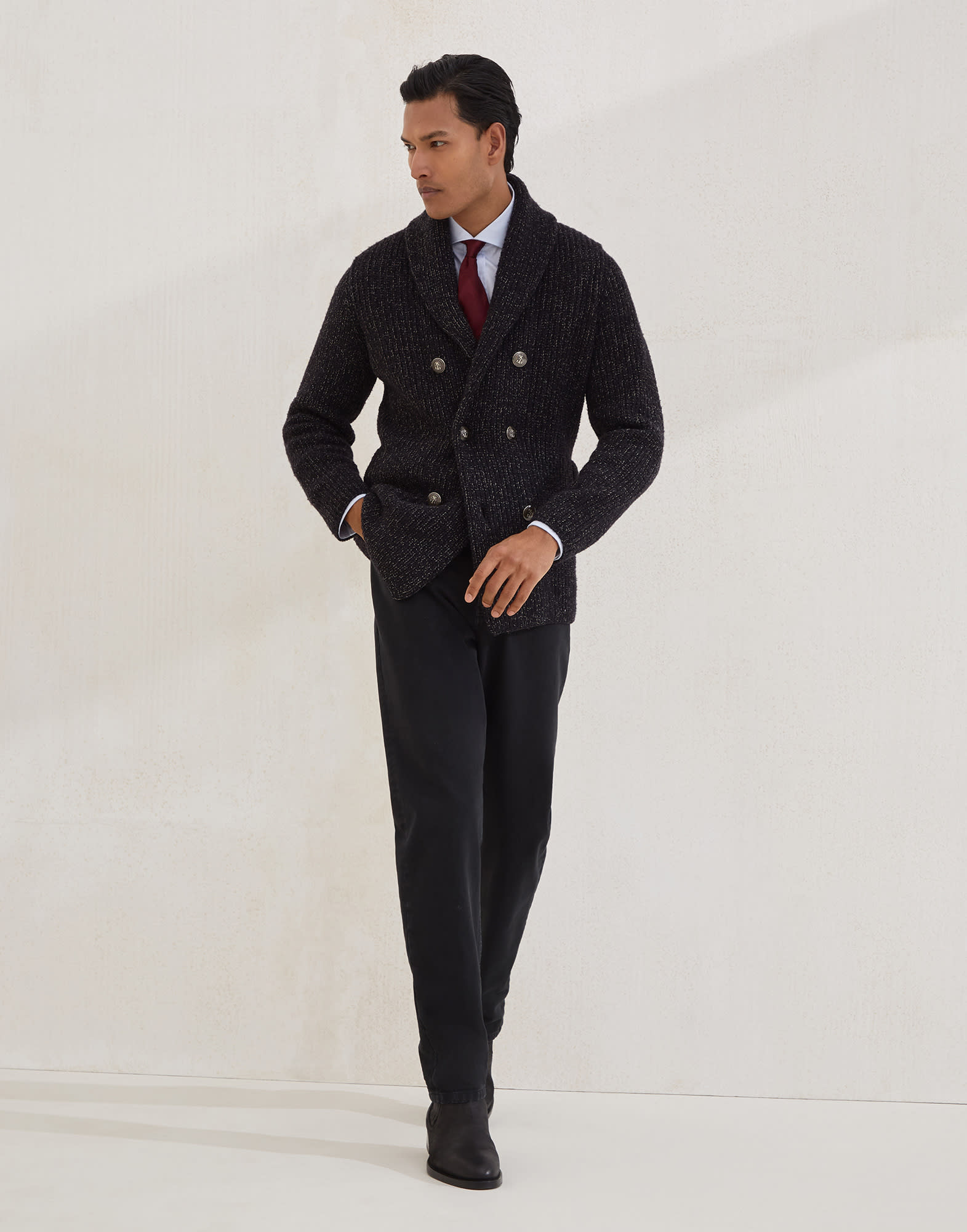 Button-front Cardigan - Full look - View Full Screen