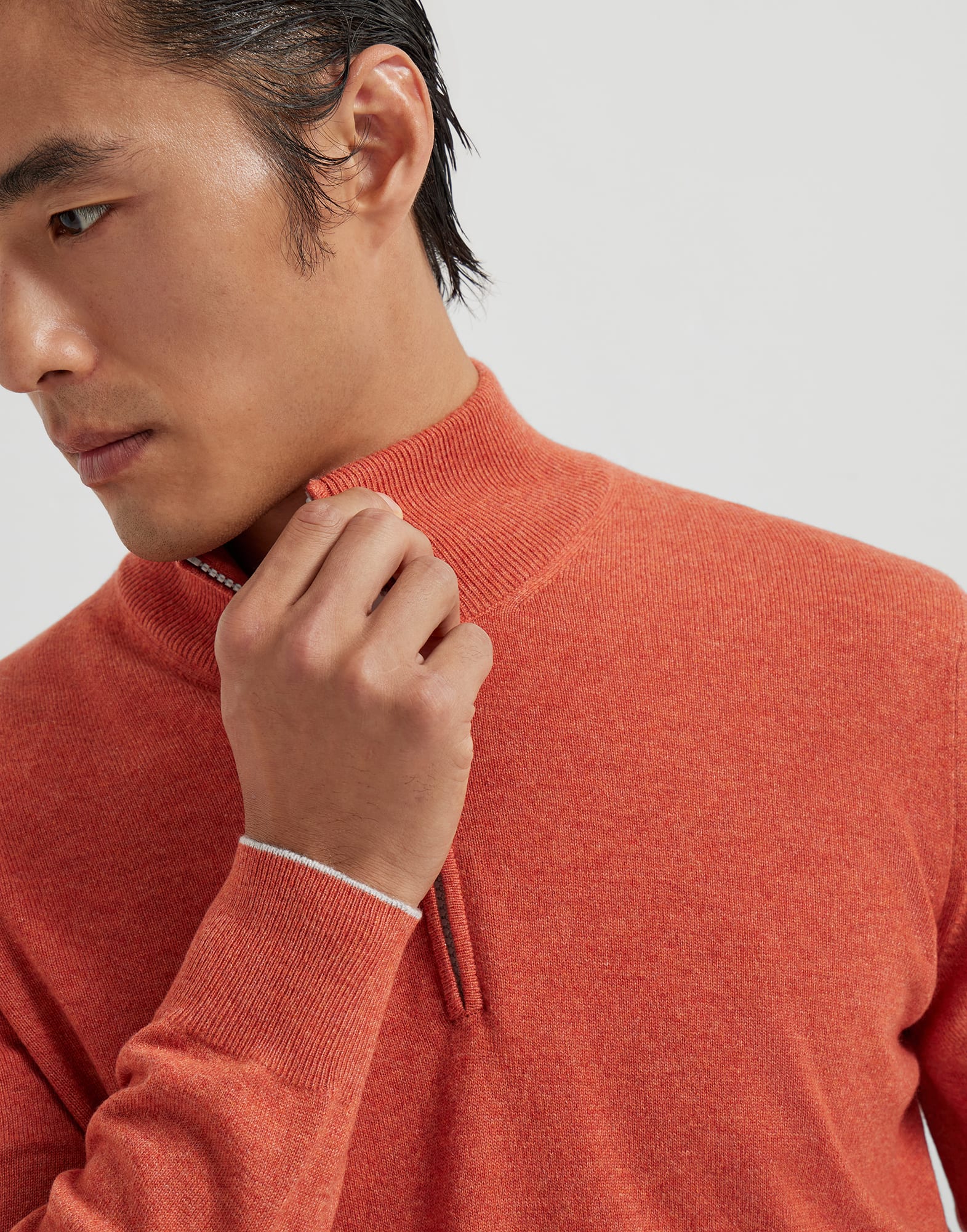 Zip Neck Sweater - Detail view - View Full Screen