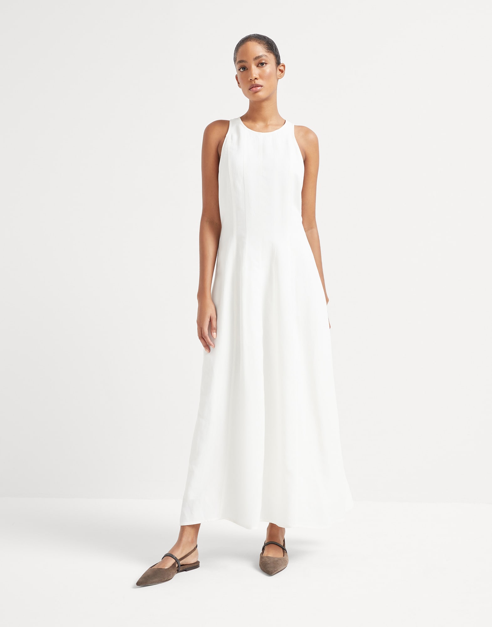 Платье миди - Вид спереди - Посмотреть во весь экран