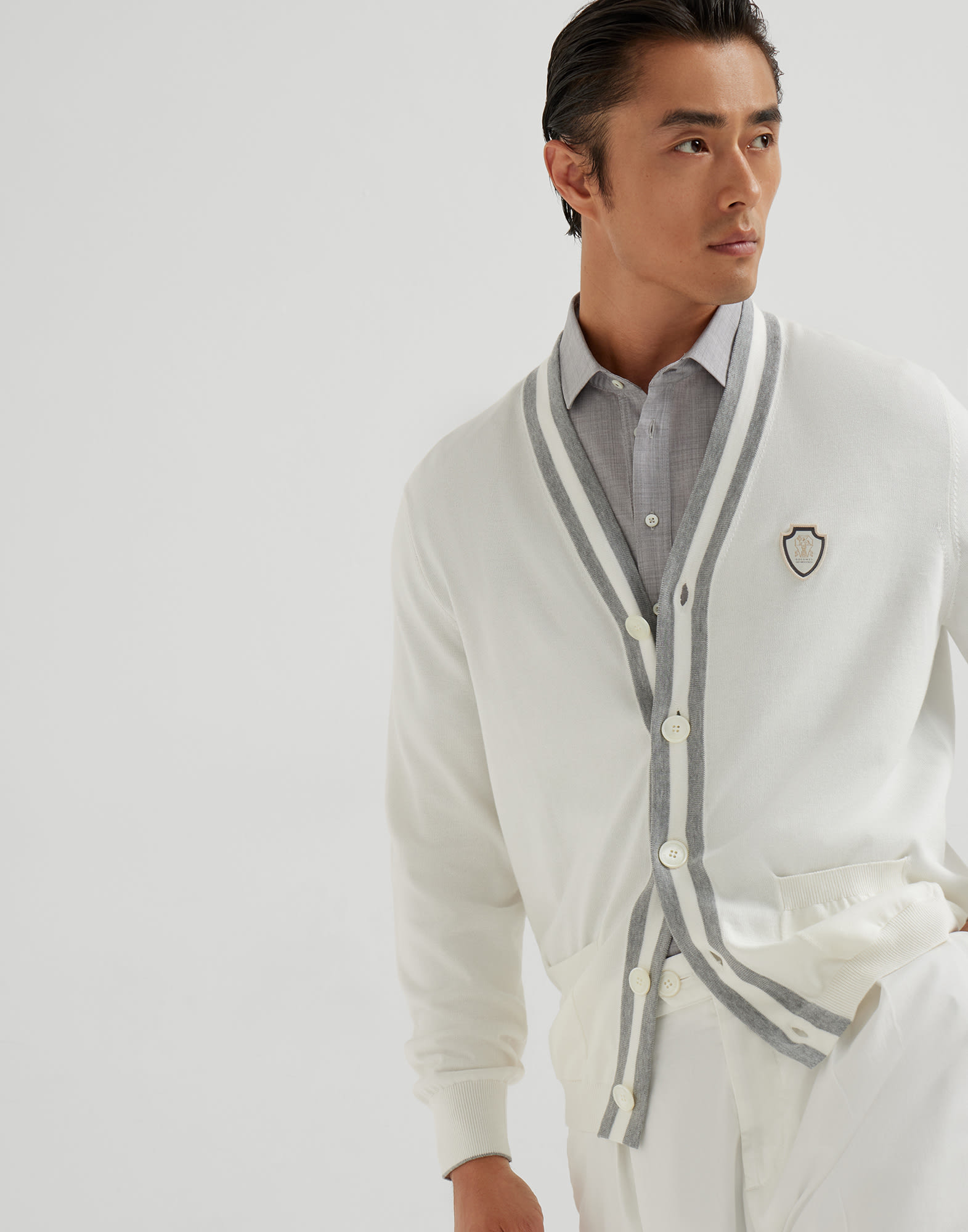 コットンカーディガン パナマ メンズ - Brunello Cucinelli