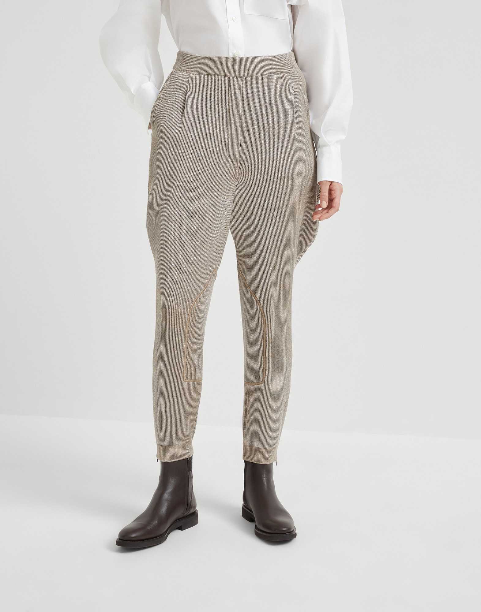 马术裤 暖米色 女款 - Brunello Cucinelli