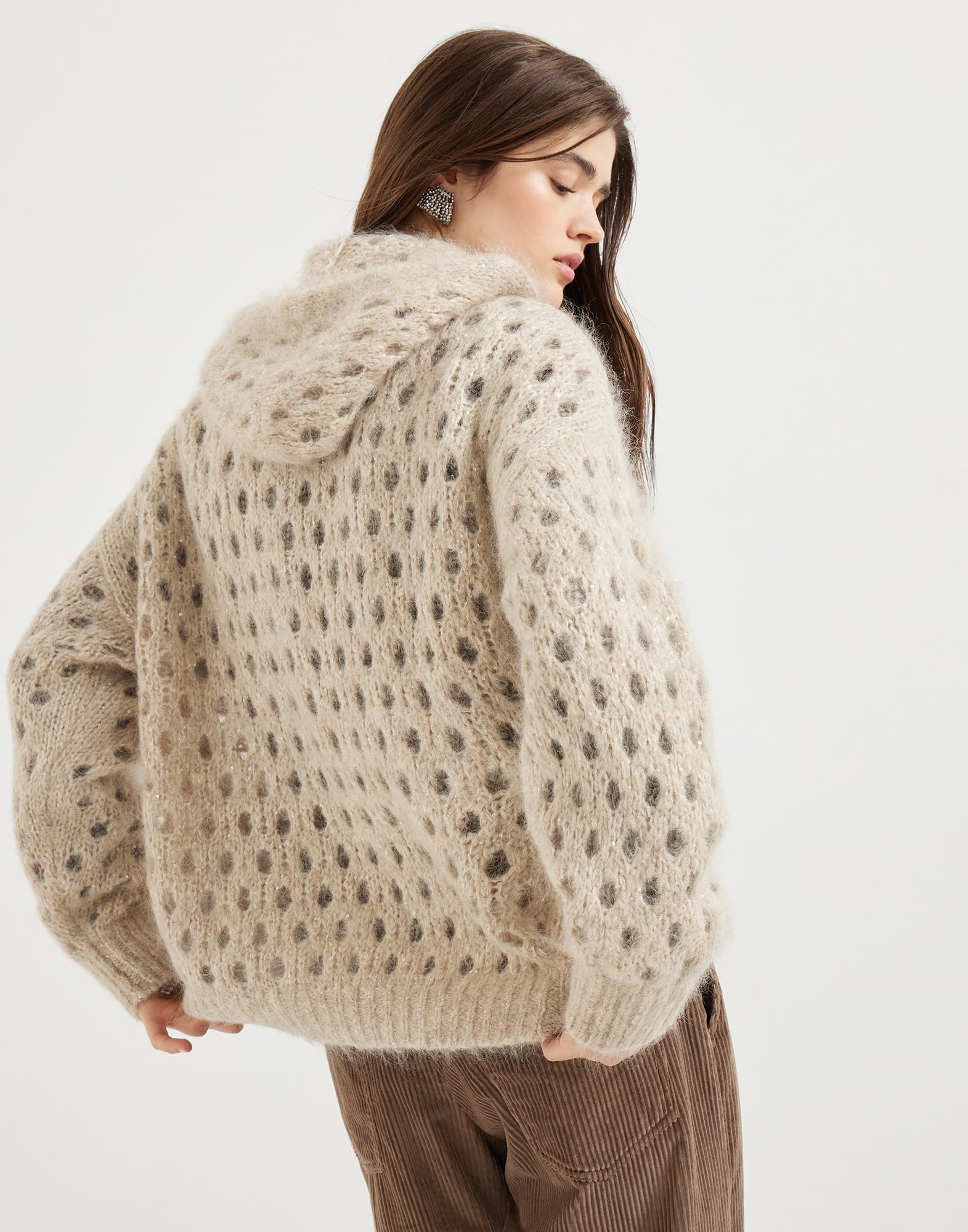 Zip-front Cardigan - Back view - View Full Screen