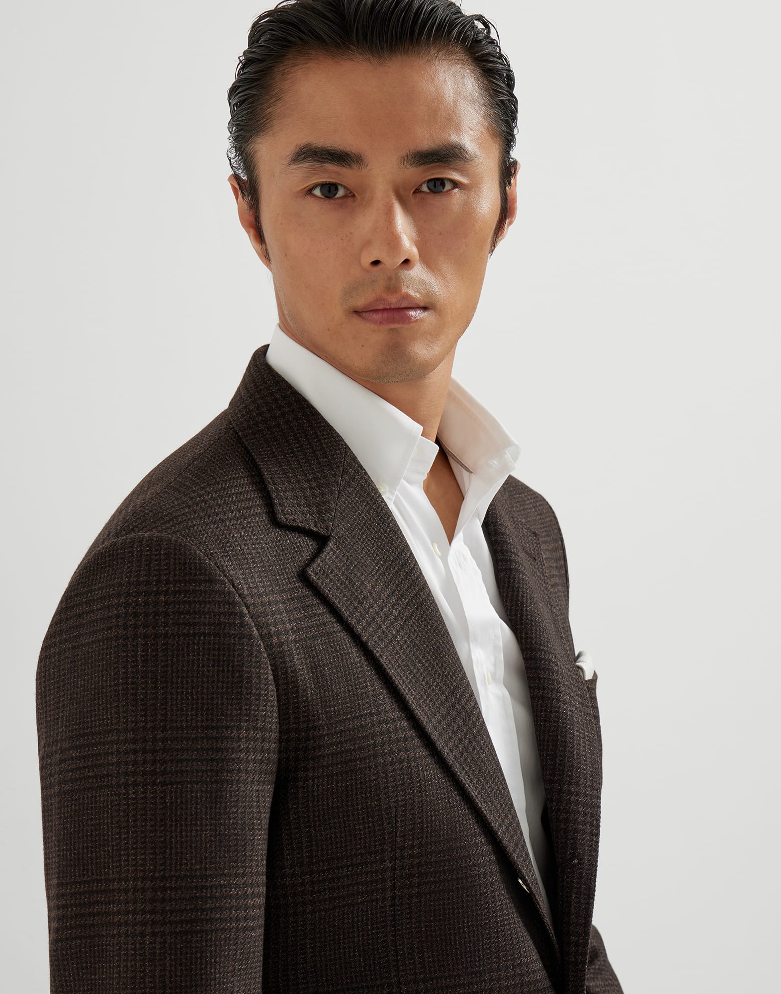 单排扣夹克 - 细节视角 - 正面观看 - 全屏观看