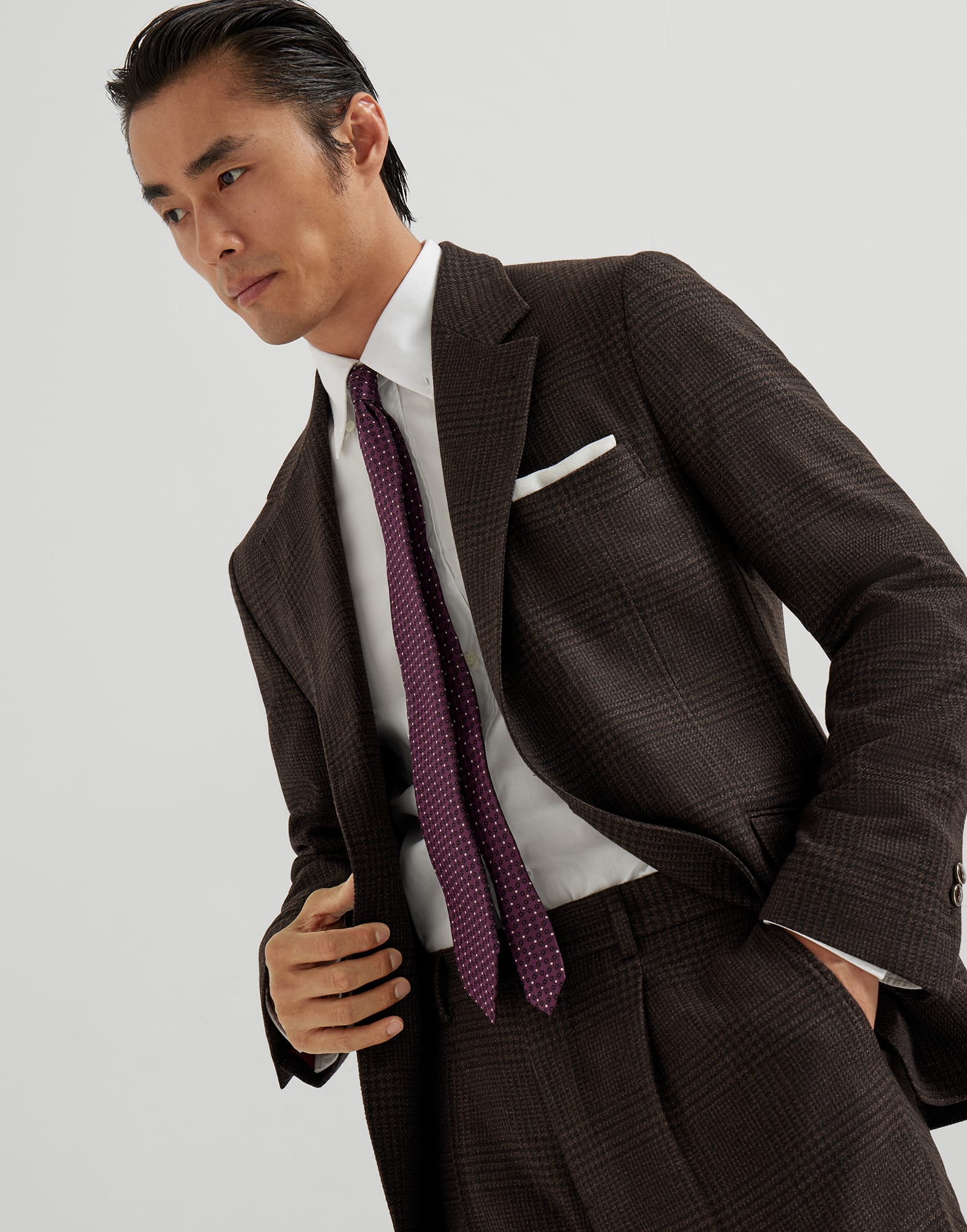 单排扣夹克 - 小编视角 - 正面观看 - 全屏观看