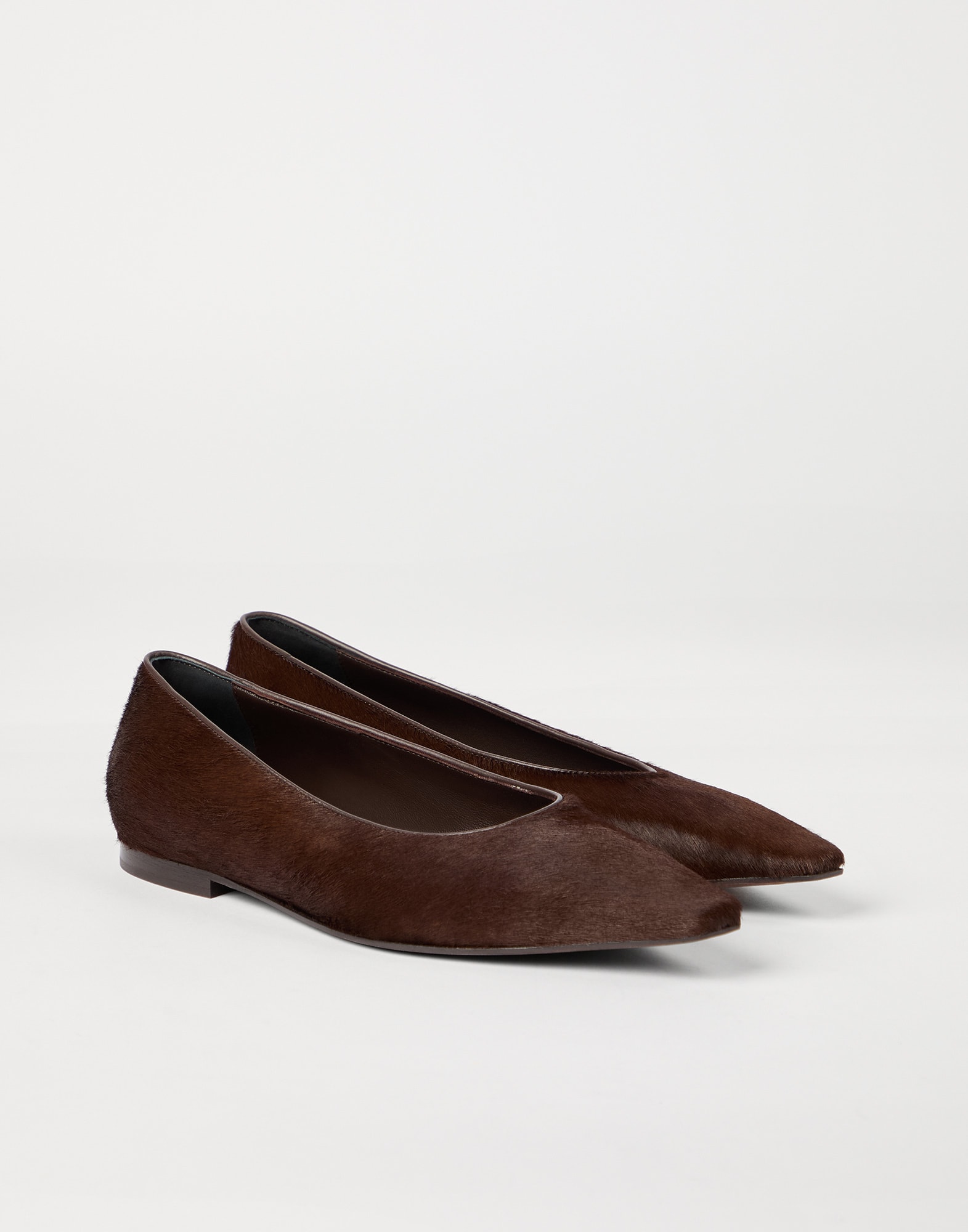 Calf hair flats Brown Woman - Brunello Cucinelli