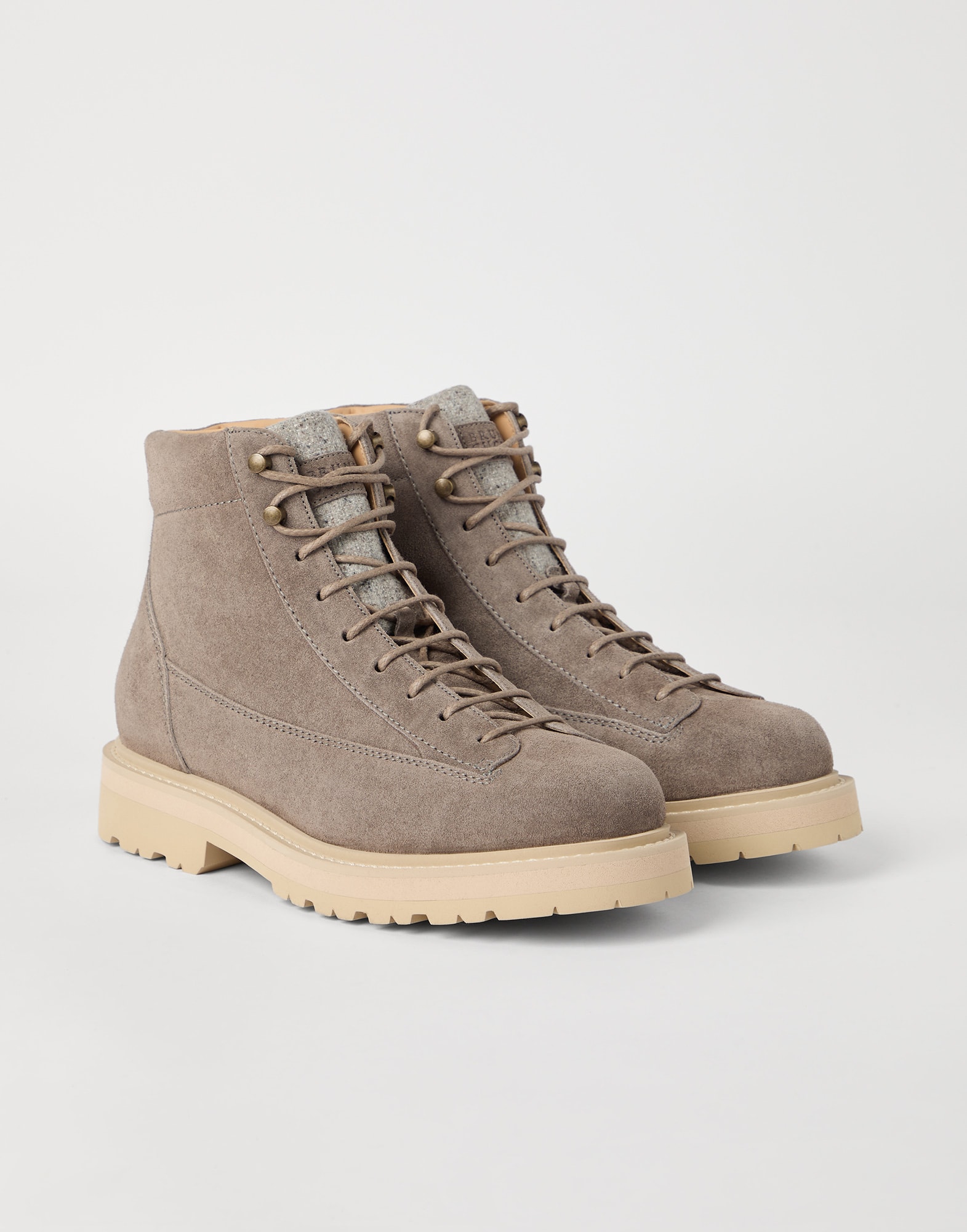 Boots aus Veloursleder Bronzit Herren - Brunello Cucinelli