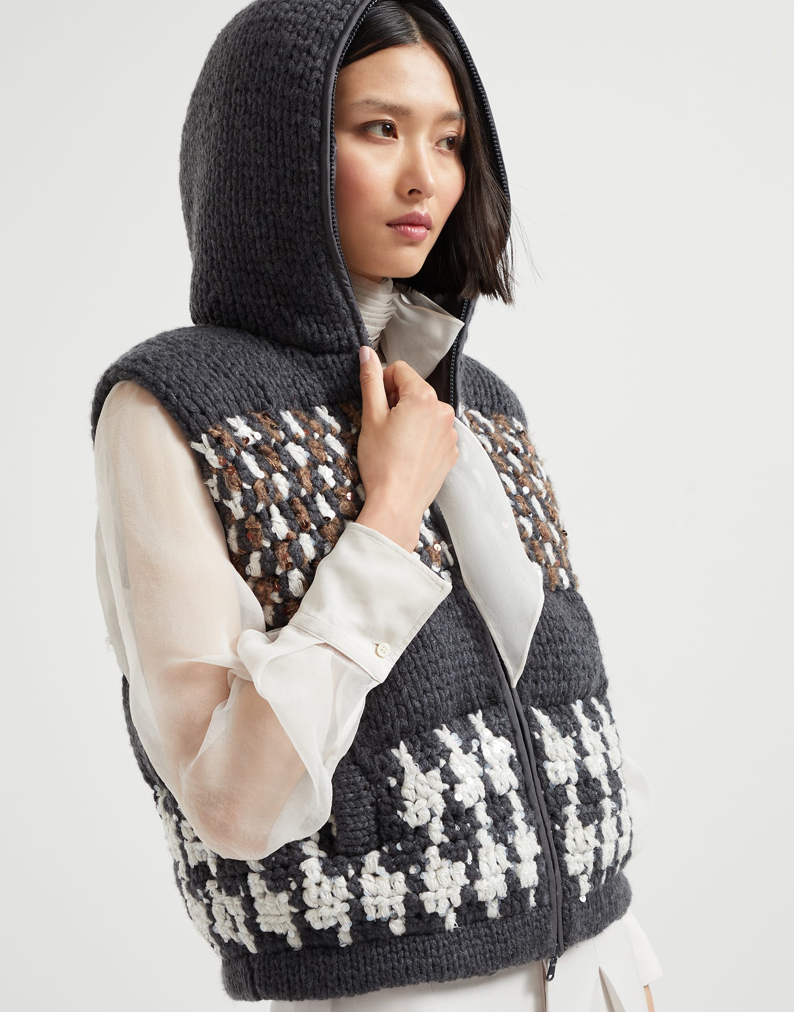 Knit Down Jacket - Editorial view - View Full Screen