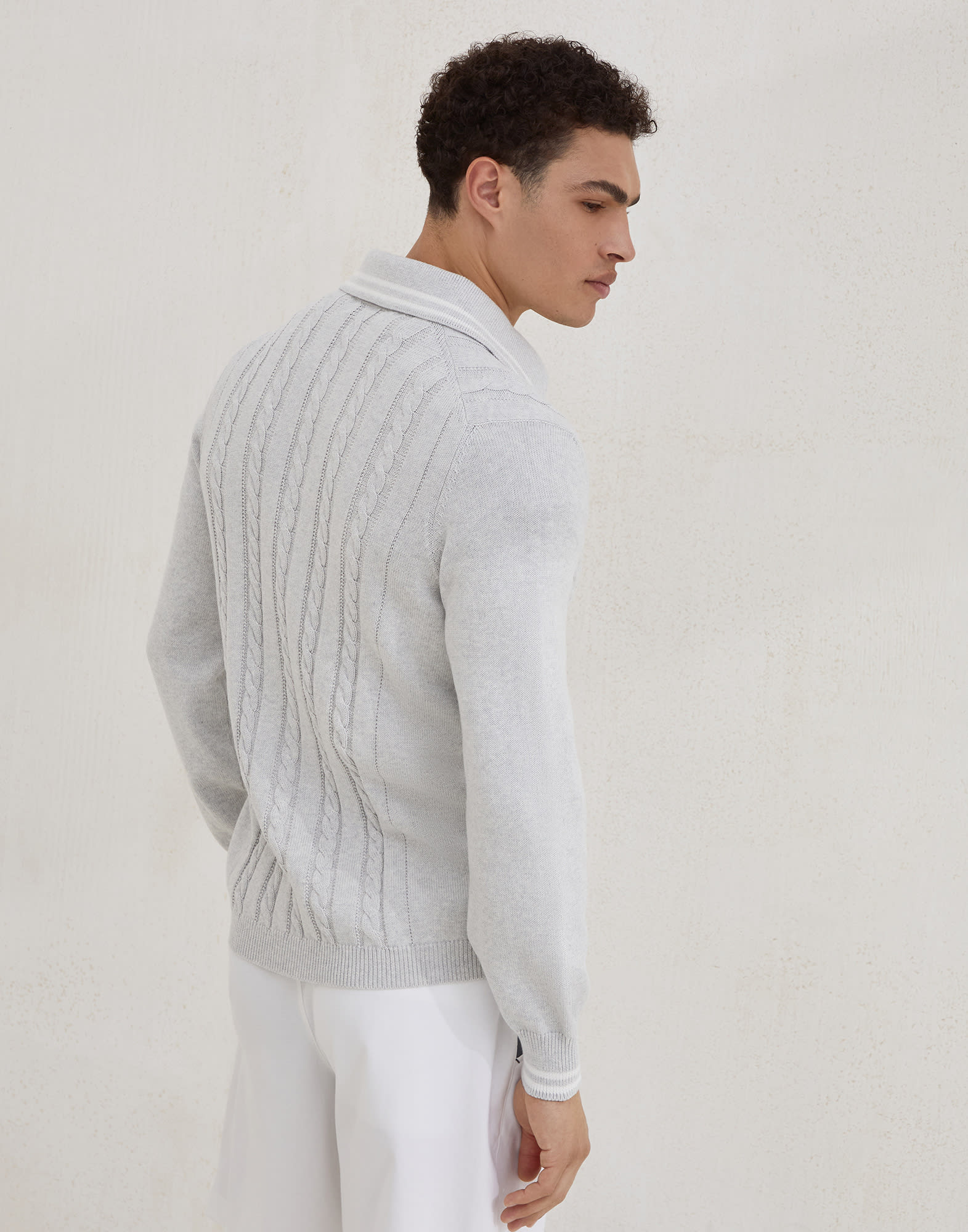 Polo-Style Sweater - Back view - View Full Screen