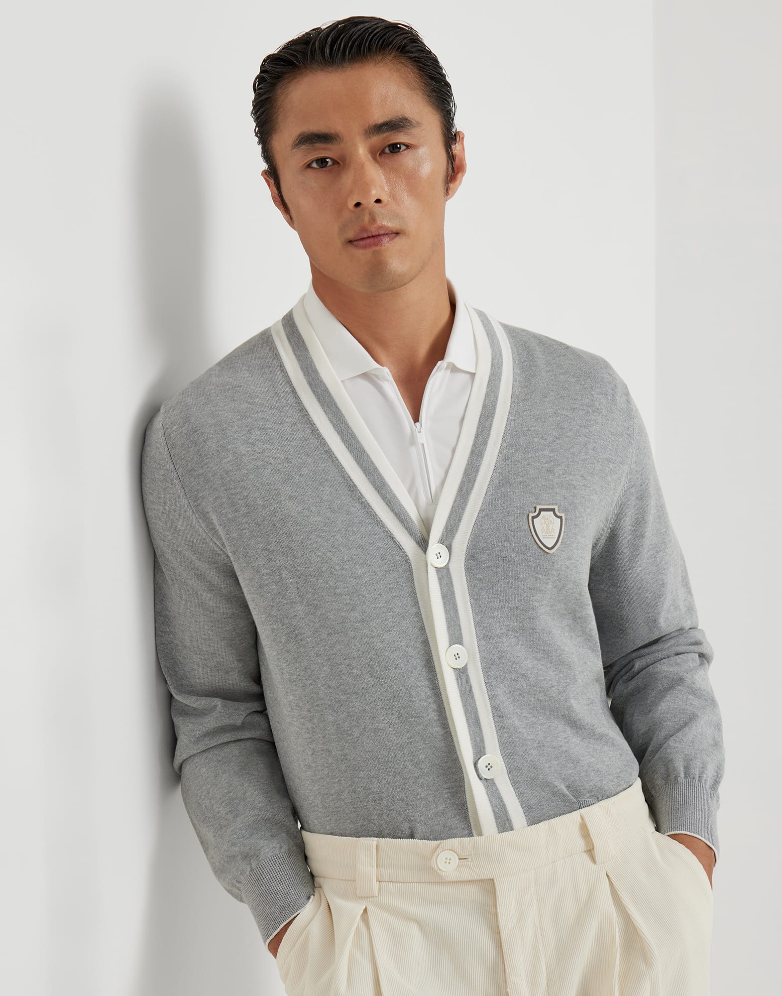 Button-front Cardigan - Editorial view - View Full Screen