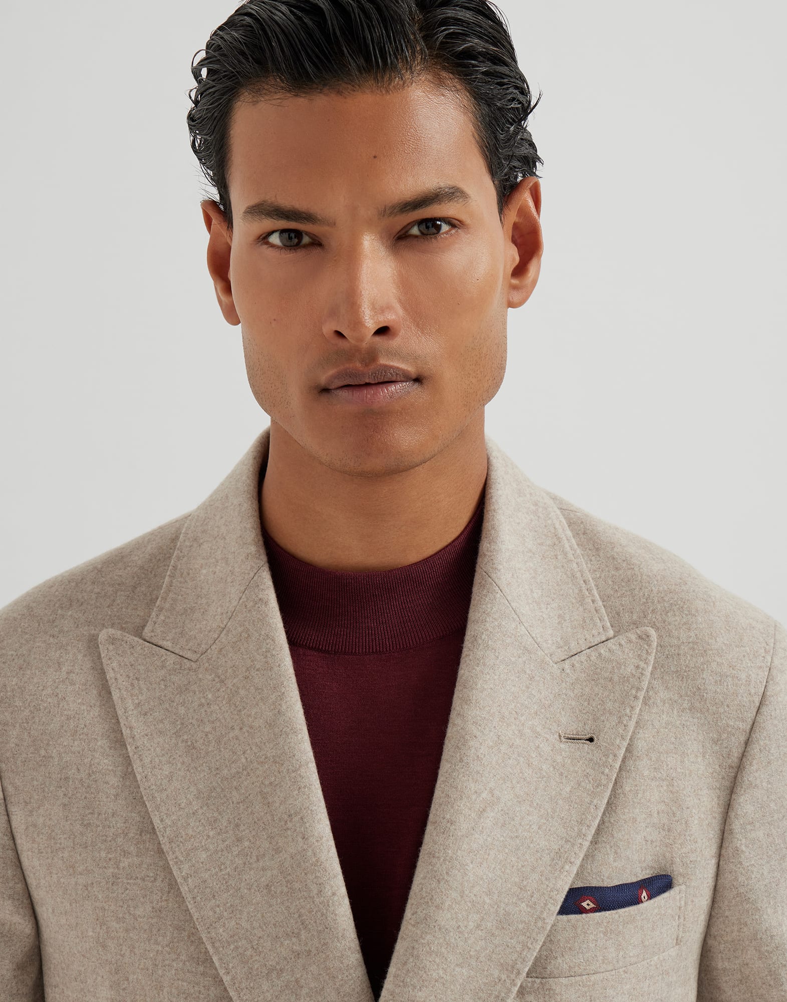 半双排扣夹克 - 细节视角 - 正面观看 - 全屏观看