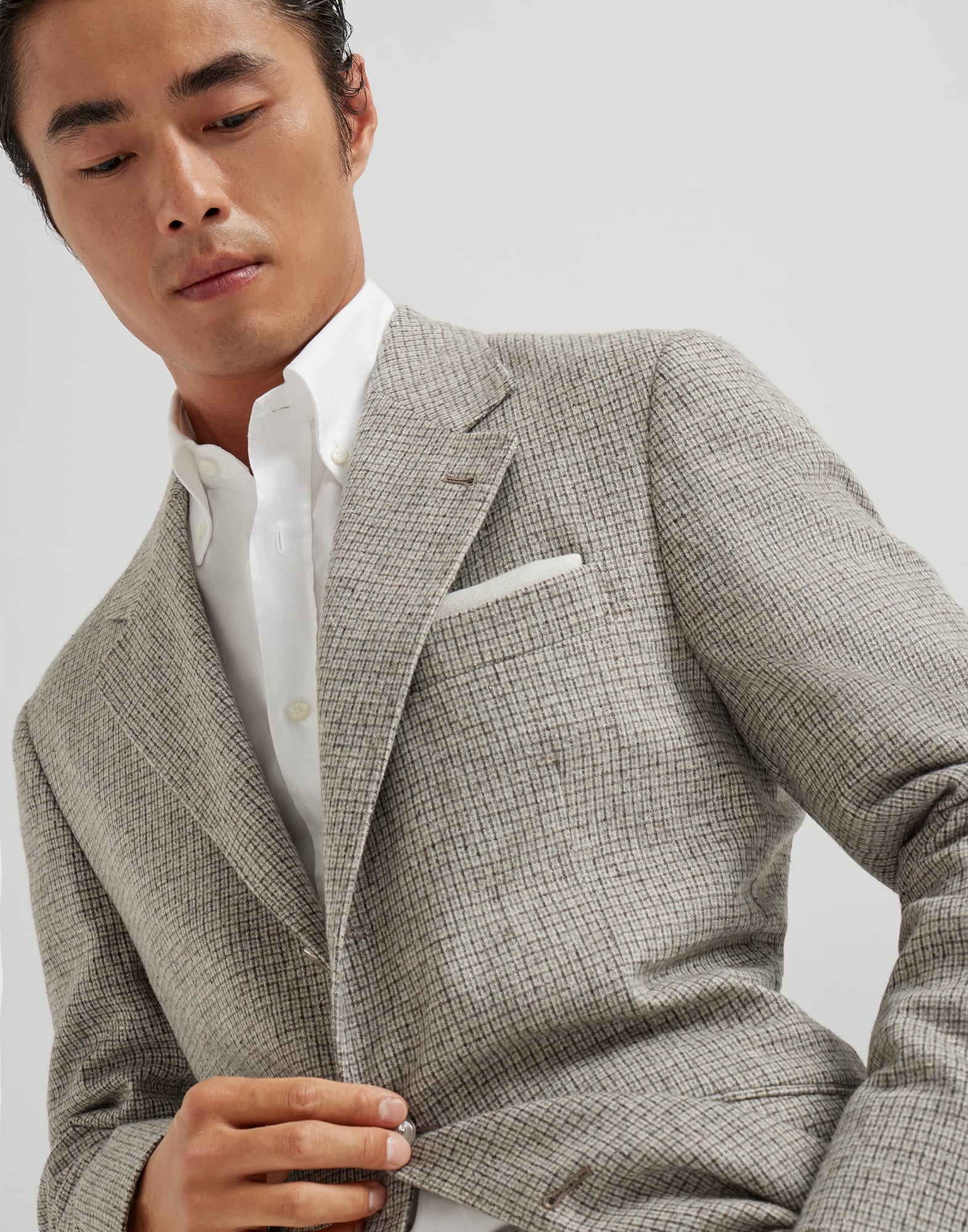 ワンアンドハーフブレストジャケット - ディテール - 全画面表示