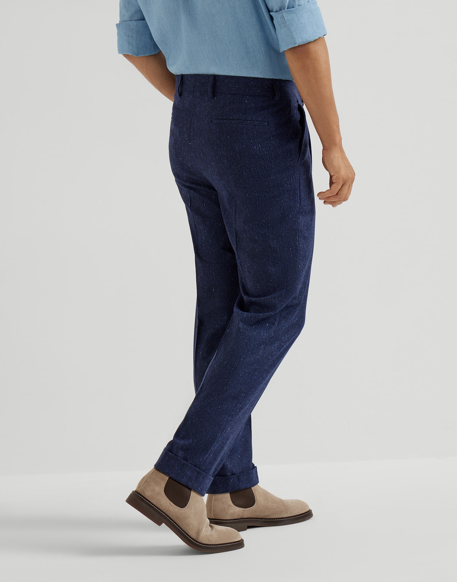 打褶裤 - 背面视角 - 正面观看 - 全屏观看