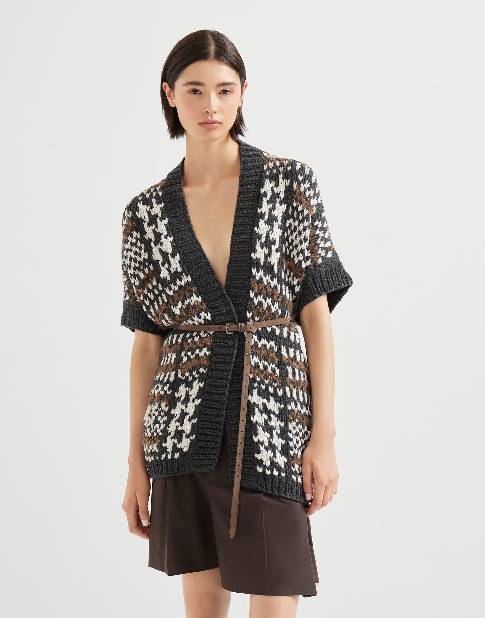 针织开衫 - 正面视角 - 正面观看 - 全屏观看