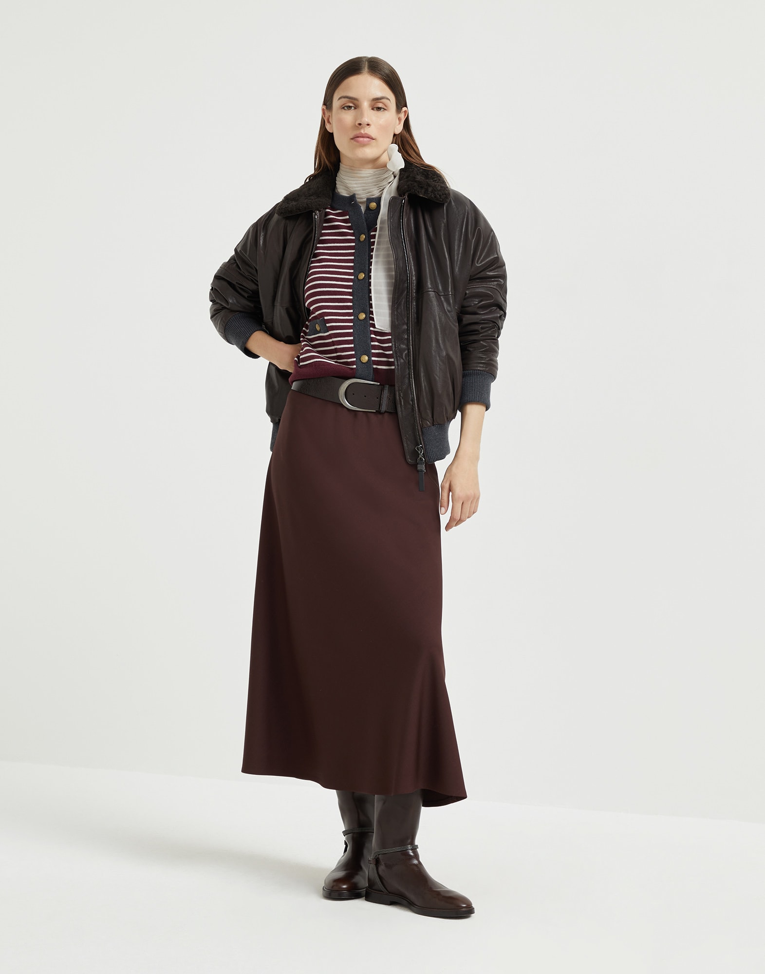 Button-front Cardigan - Full look - View Full Screen