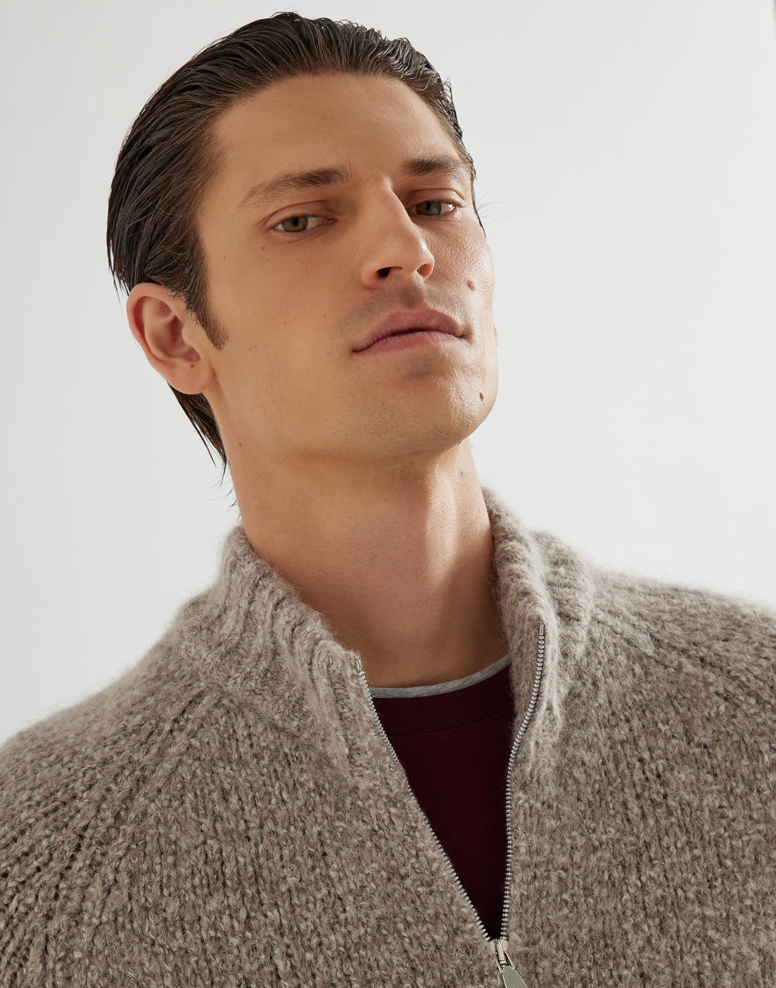 Zip-front Cardigan - Detail view - View Full Screen