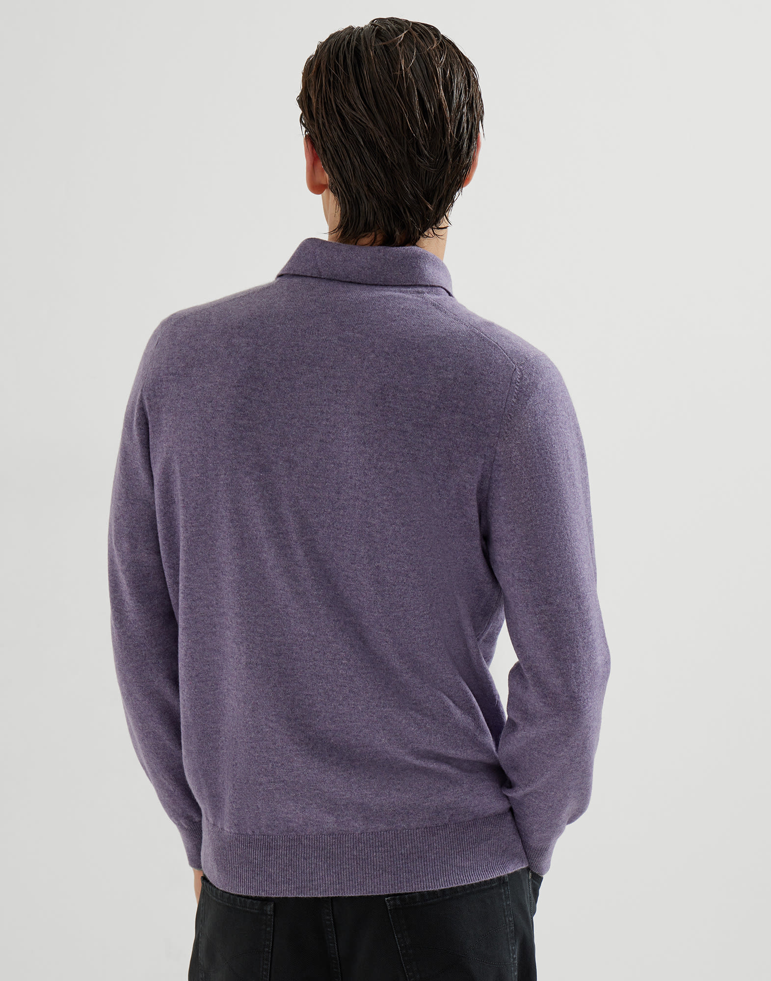 Polo-Style Sweater - Back view - View Full Screen