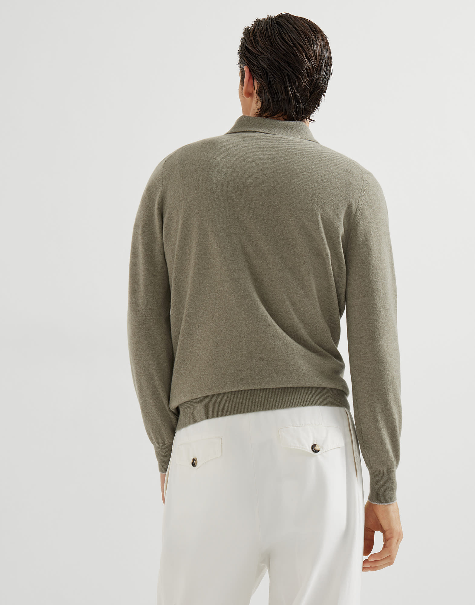 Polo-Style Sweater - Back view - View Full Screen