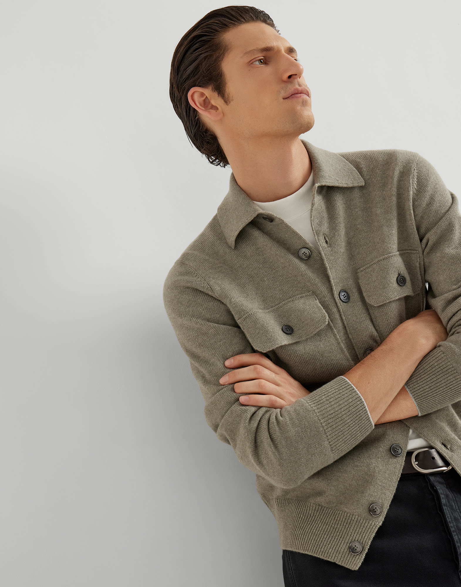 Button-front Cardigan - Editorial view - View Full Screen