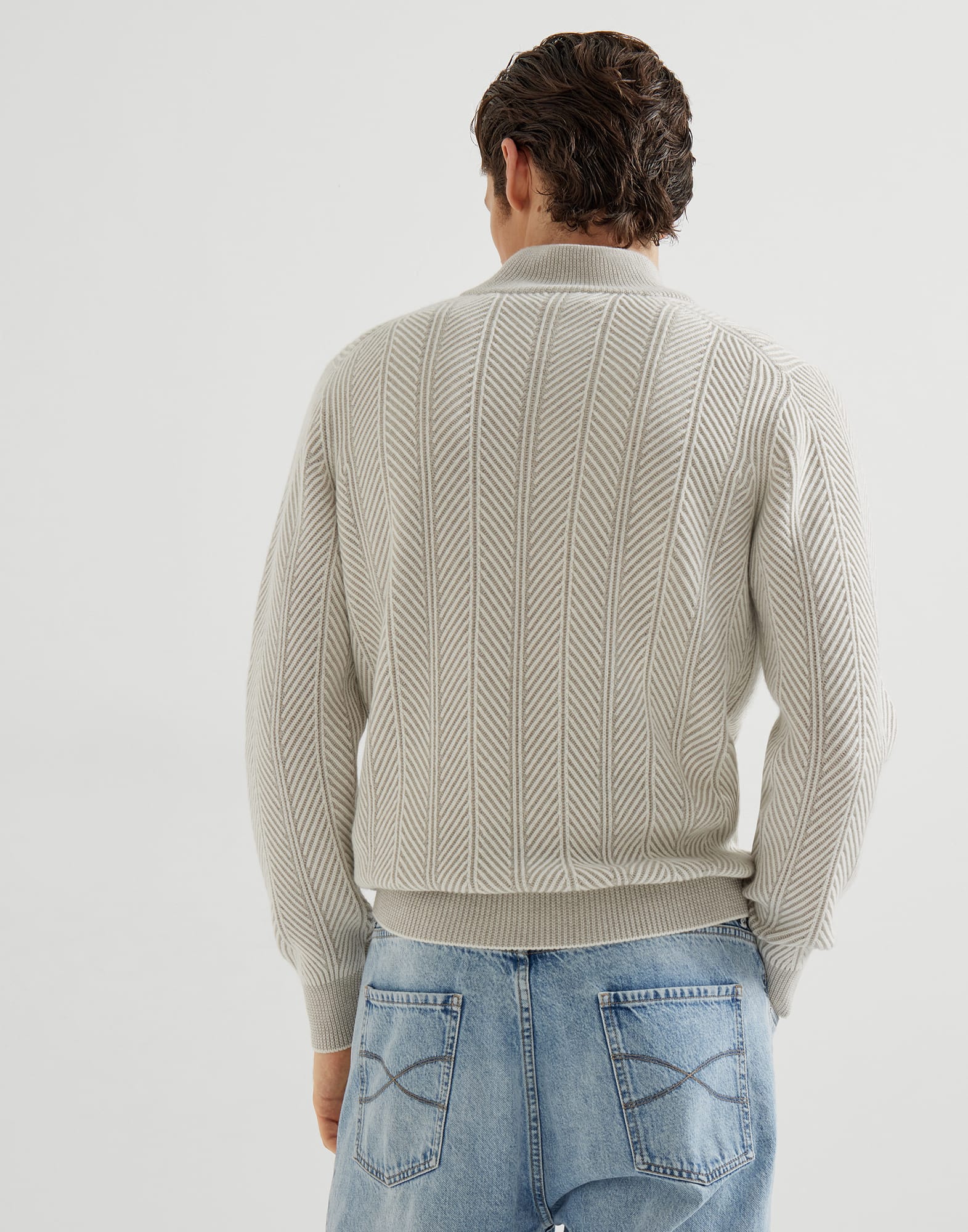 Zip Neck Sweater - Back view - View Full Screen