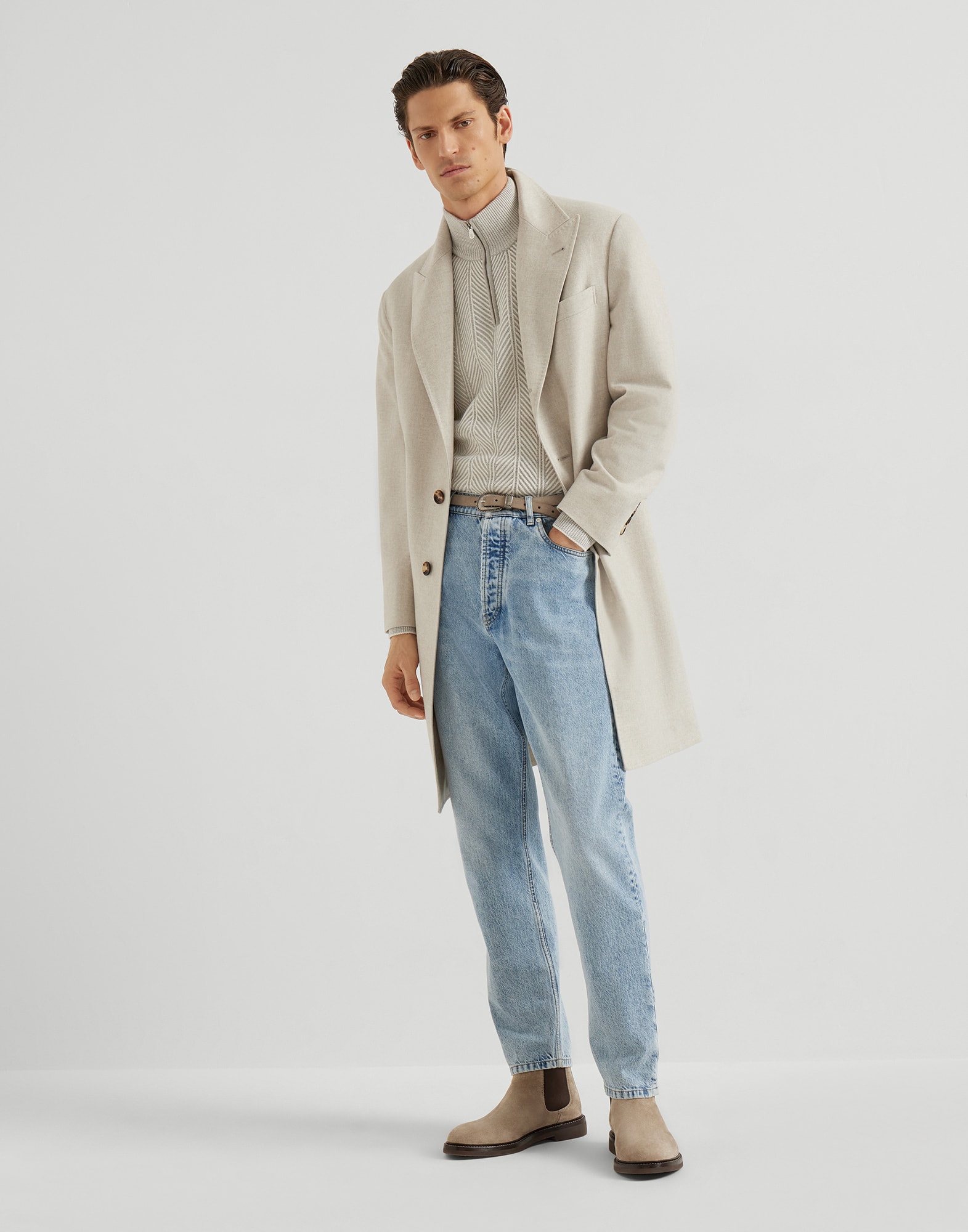 Zip Neck Sweater - Full look - View Full Screen