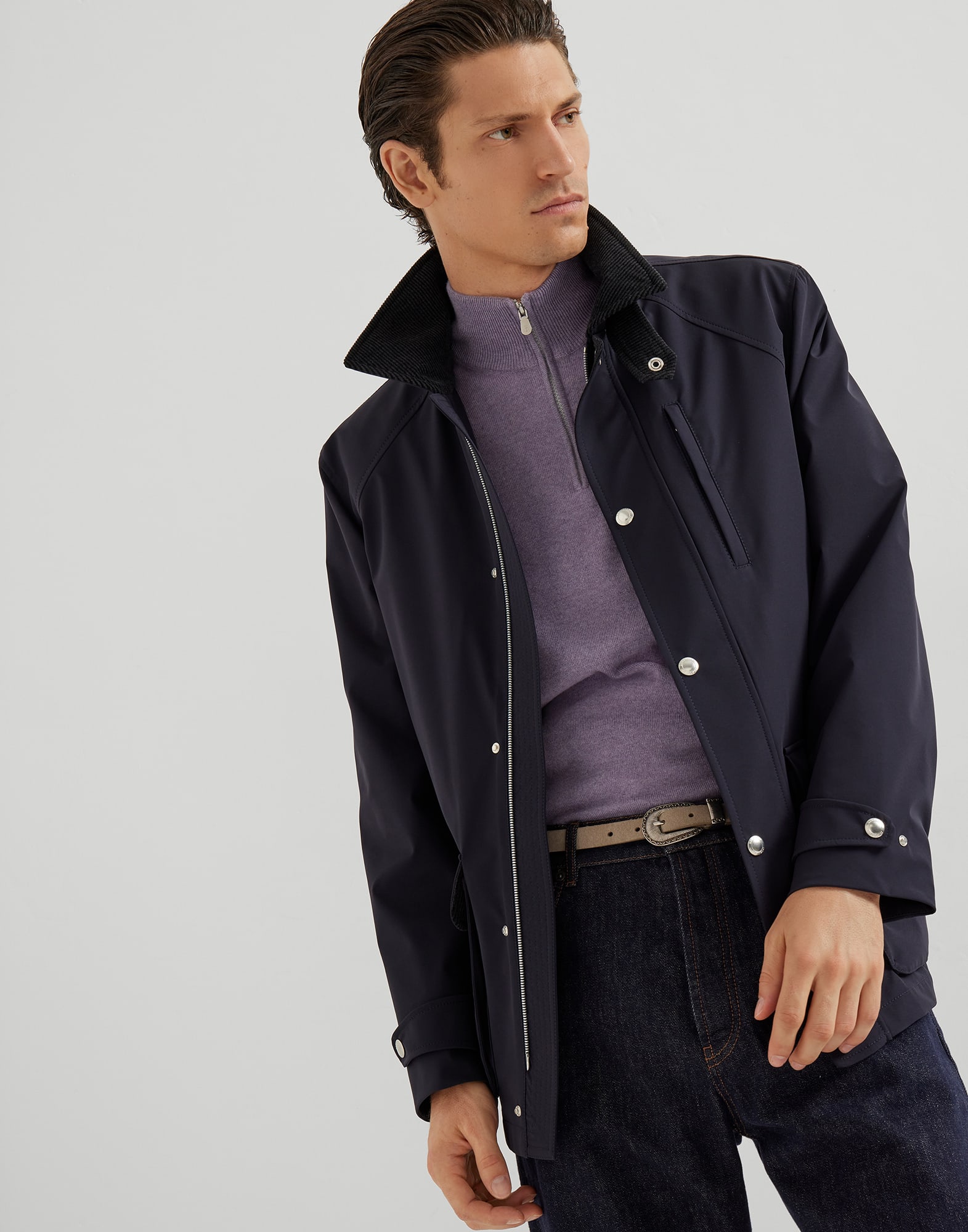 지퍼 하이넥 - 에디토리얼 뷰 - 전체 화면으로 보기