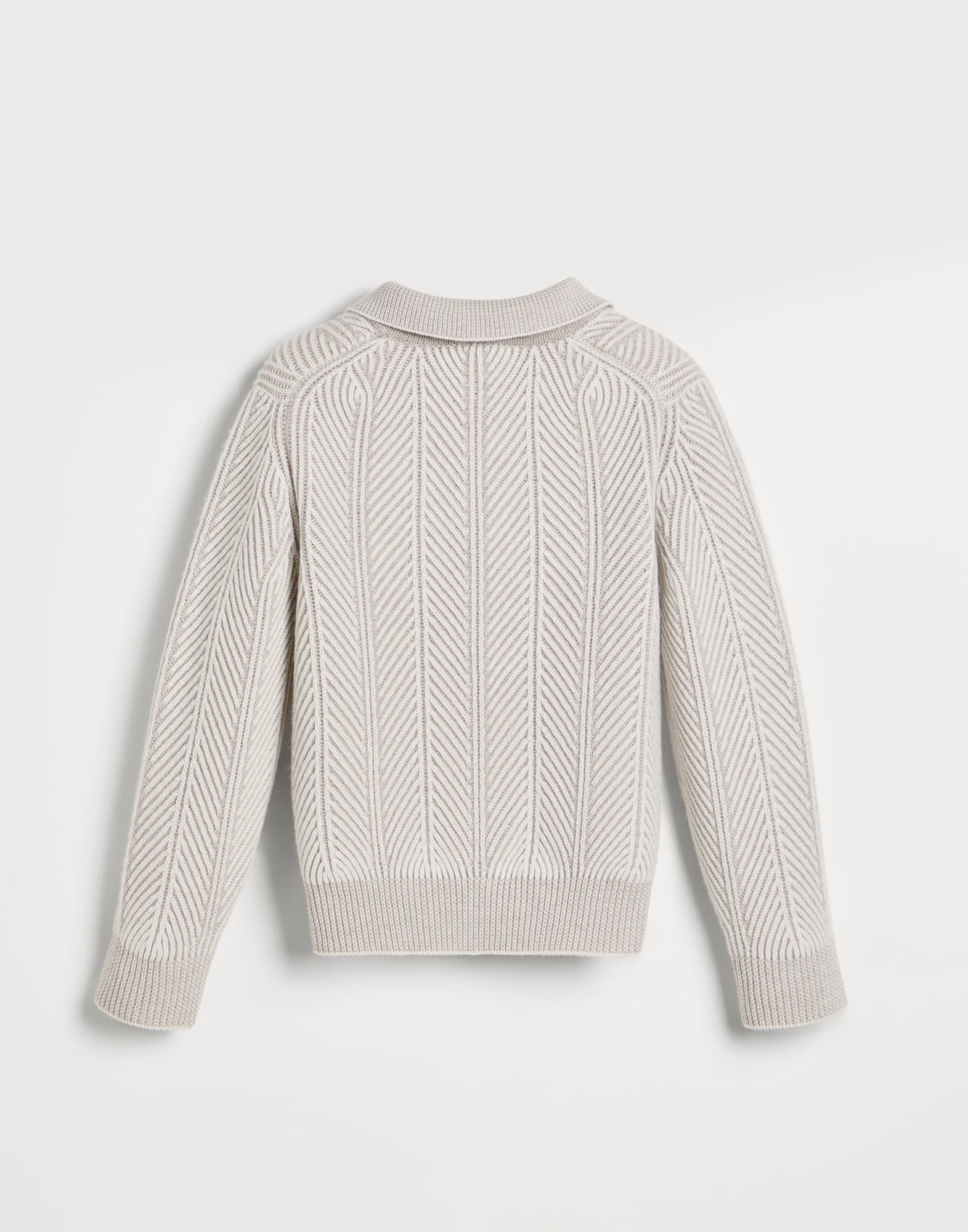 Джемпер с V-образным вырезом - Вид сзади - Посмотреть во весь экран