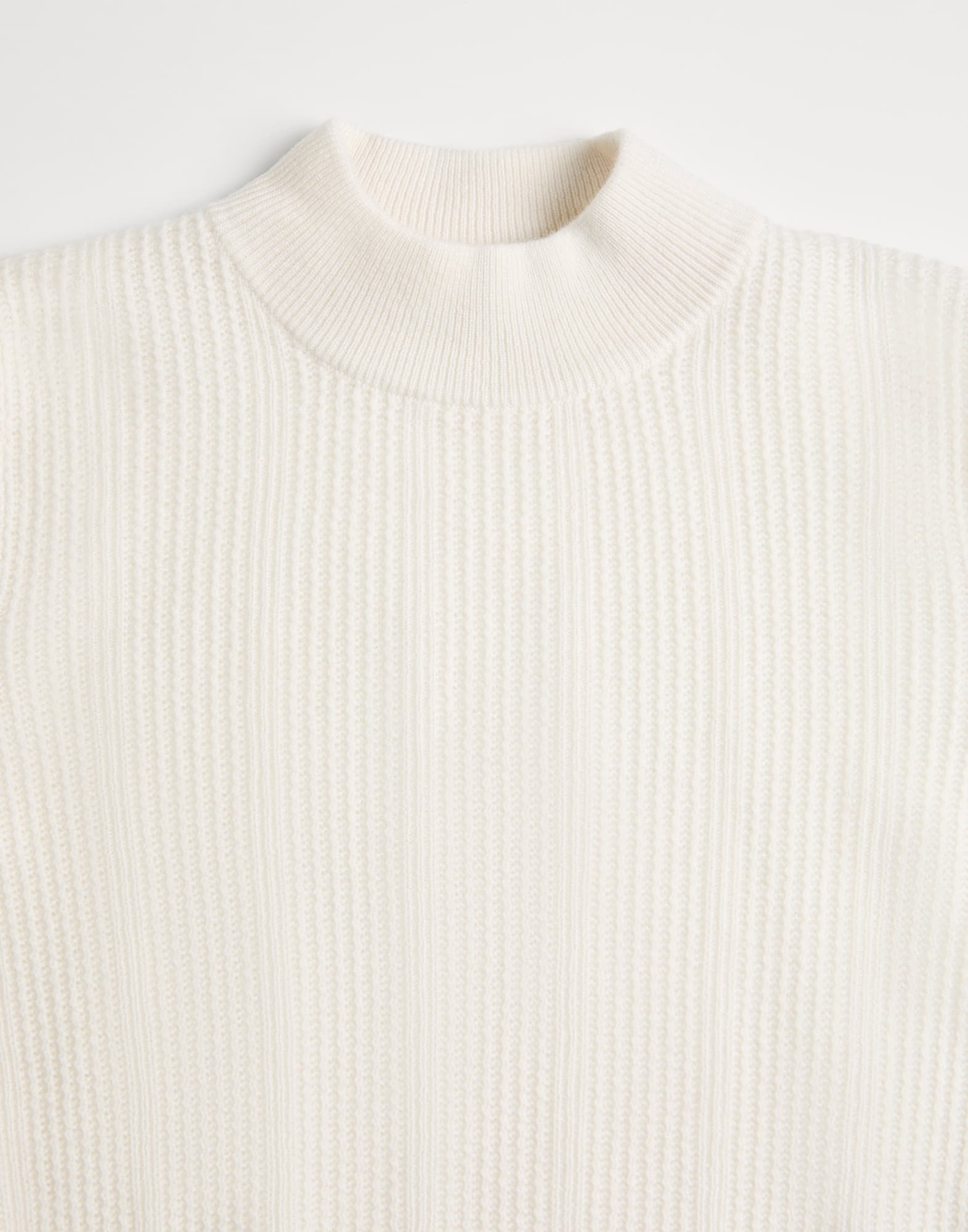 圆领针织衫 - 细节视角 - 正面观看 - 全屏观看