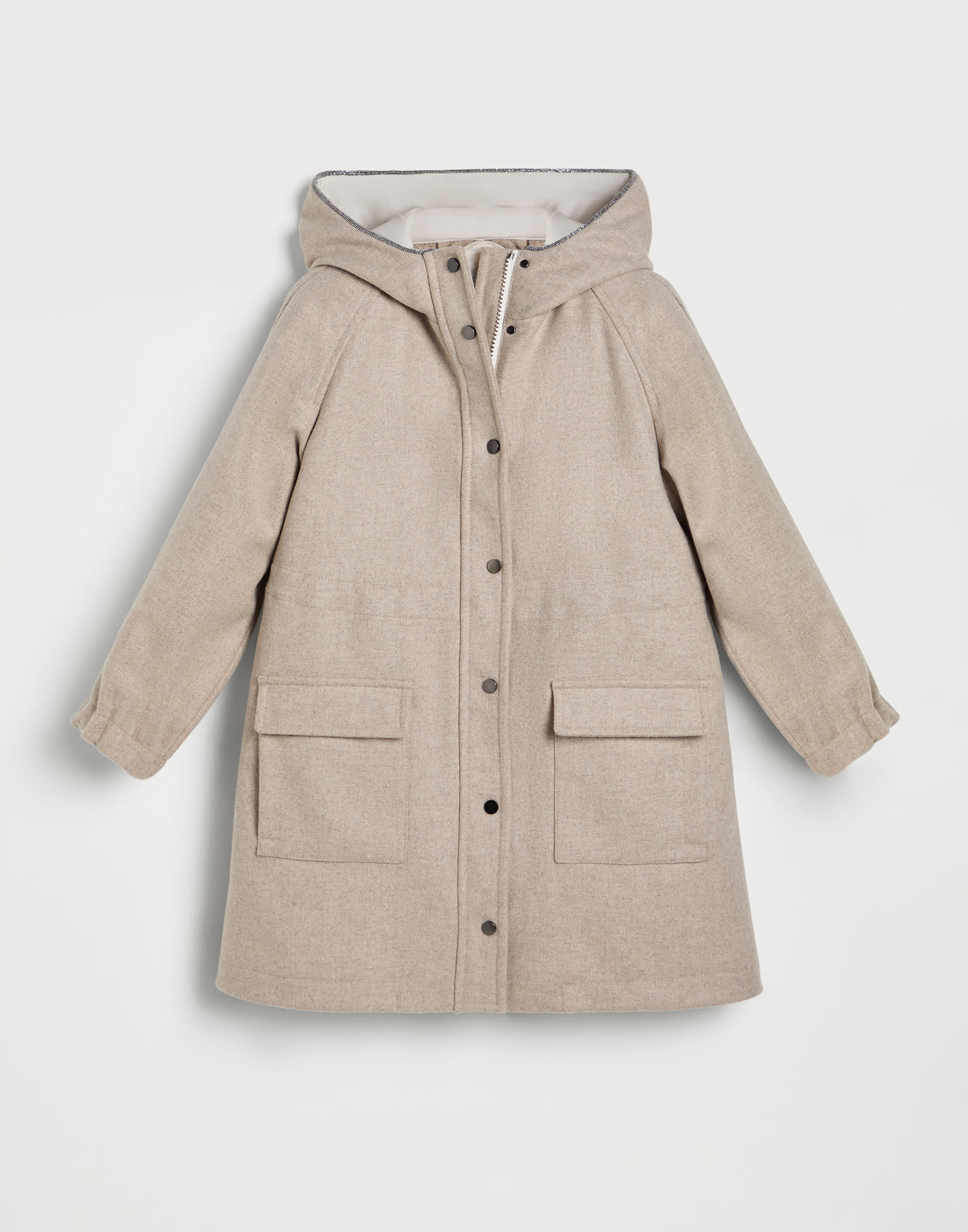 Парка с утеплителем Светло-бежевый Девочки - Brunello Cucinelli