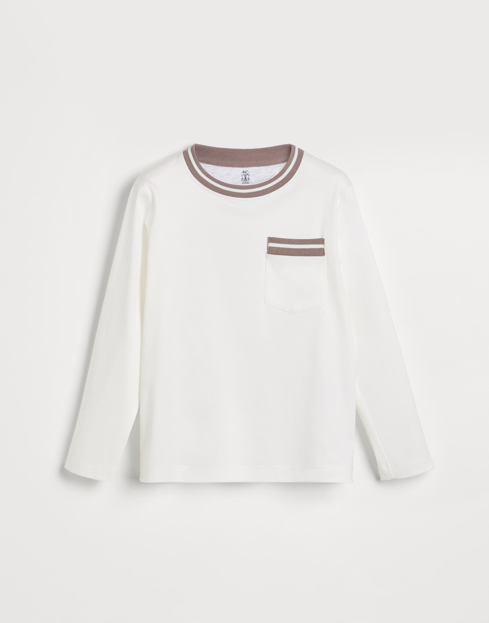 Striped jersey T-shirt White Boys - Brunello Cucinelli
