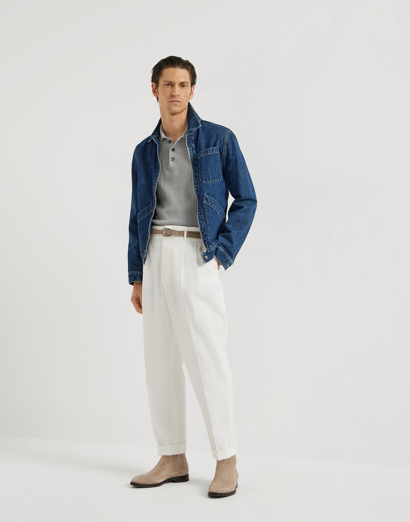 Polo-Style Sweater - Full look - View Full Screen